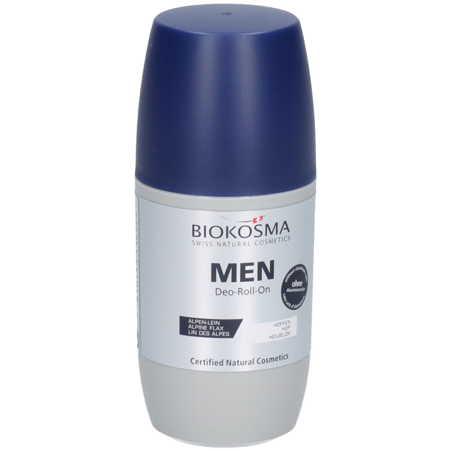 BIOKOSMA MEN Deo-Roll-On avec lin des Alpes et houblon. Sans sels d'aluminium.