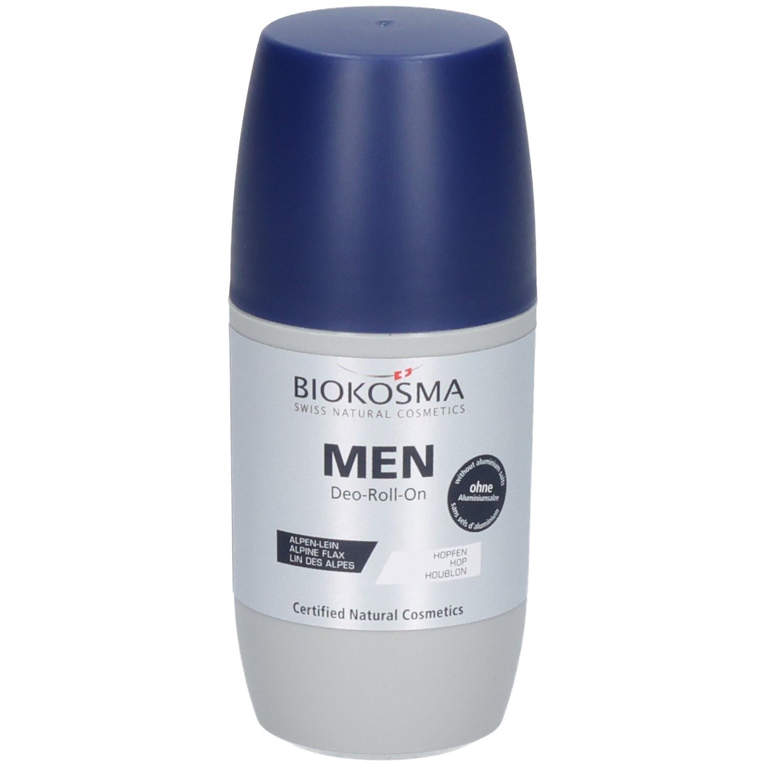 BIOKOSMA MEN Deo-Roll-On lin des Alpes et houblon. Cosmétique naturelle certifiée.