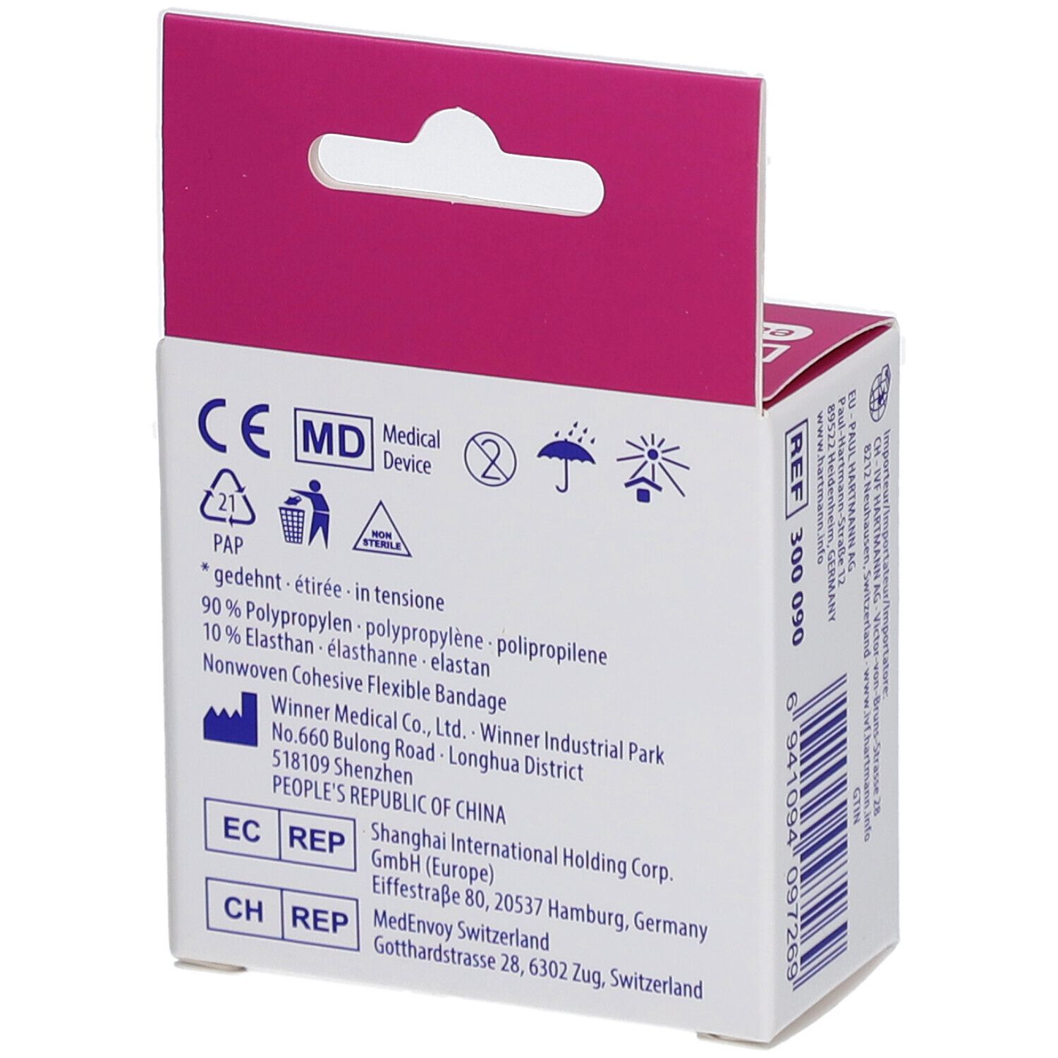 HARTMANN DermaPlast® easy-rip Abreißbare Selbstklebebinde 2,5 cm x 4 m