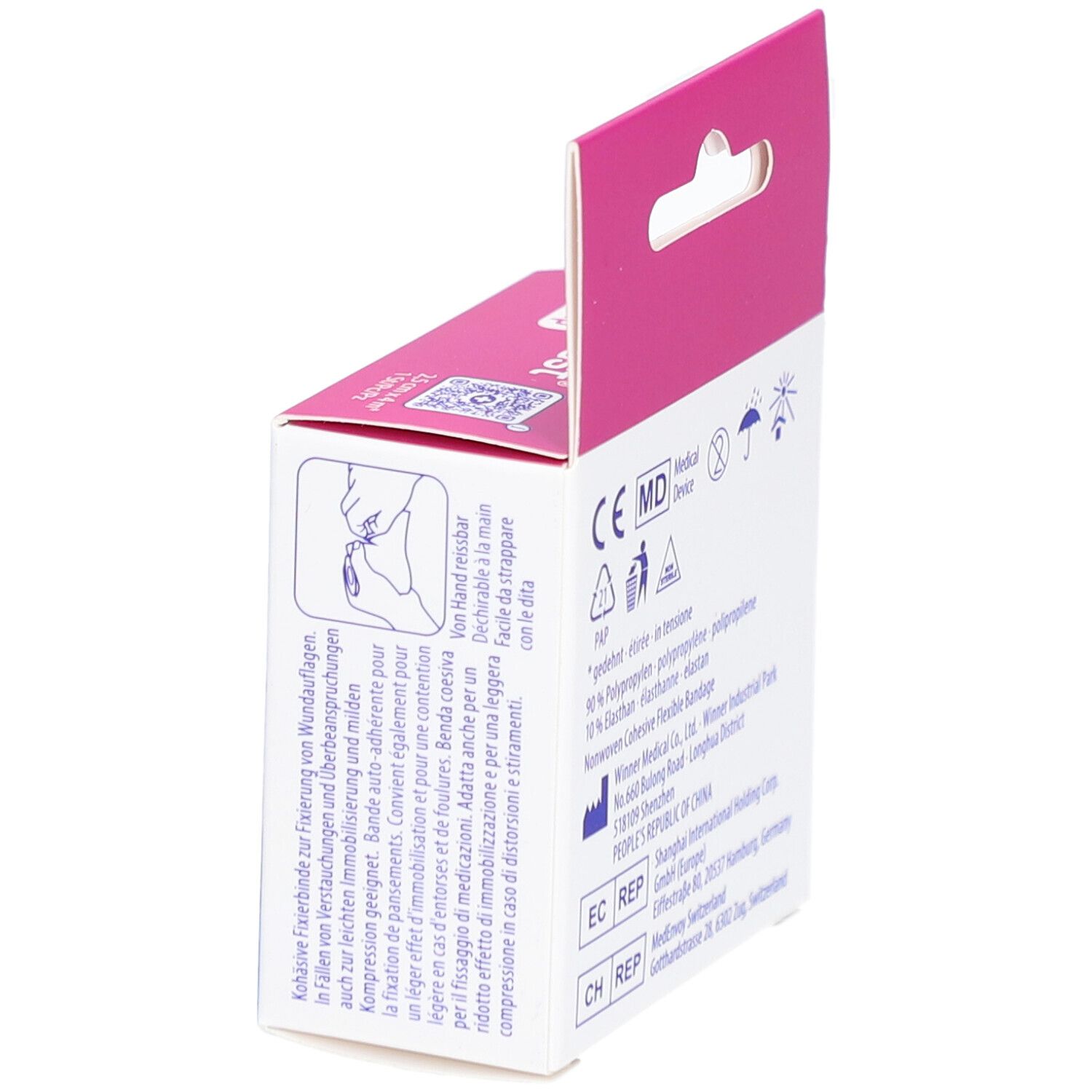 HARTMANN DermaPlast® easy-rip Abreißbare Selbstklebebinde 2,5 cm x 4 m
