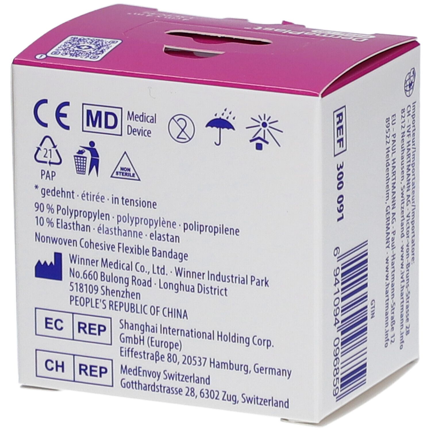 HARTMANN DermaPlast® easy-rip Abreissbare Selbstklebebinde 4 cm x 4 m