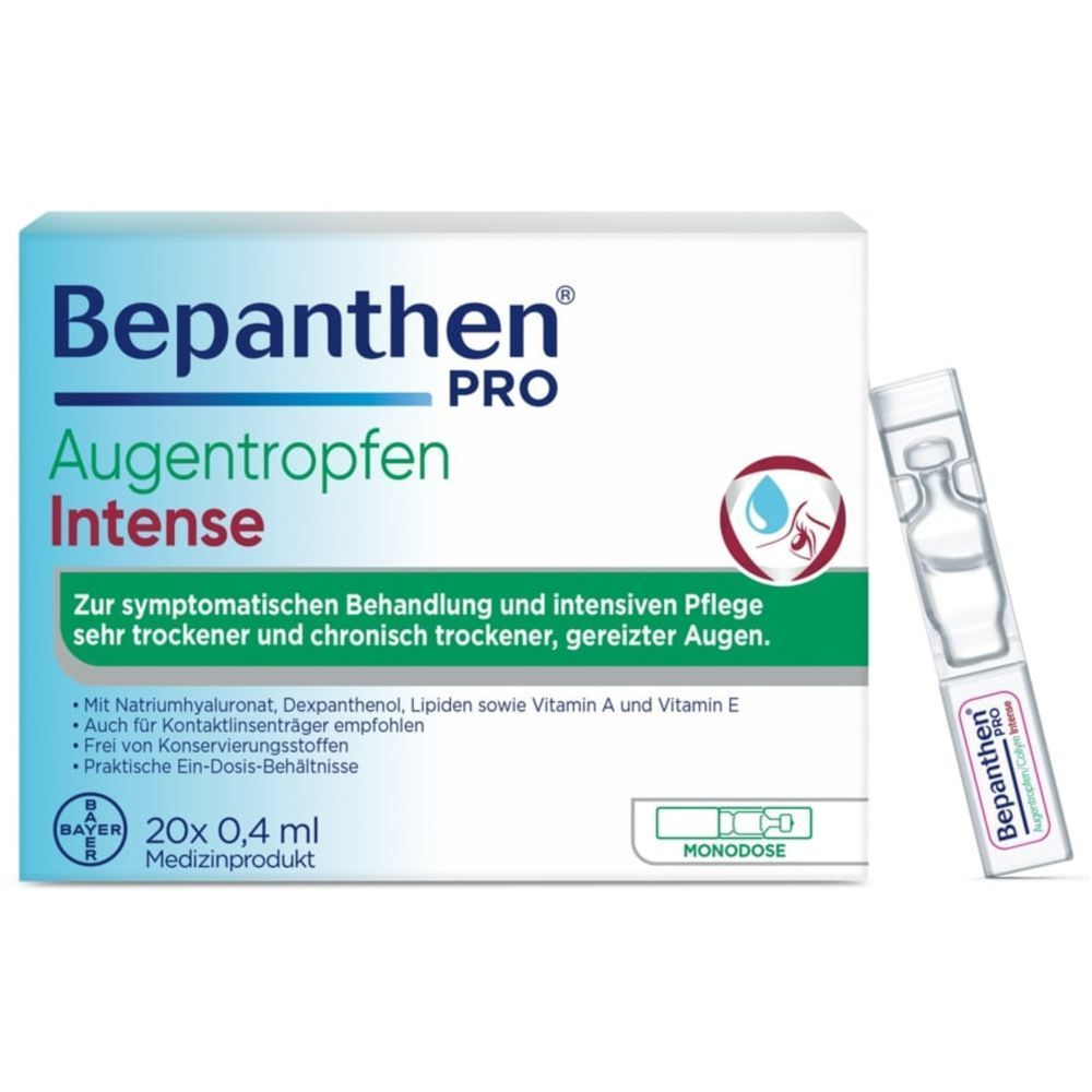 Bepanthen® Pro Augentropfen Intense Flasche zur Pflege trockener Augen