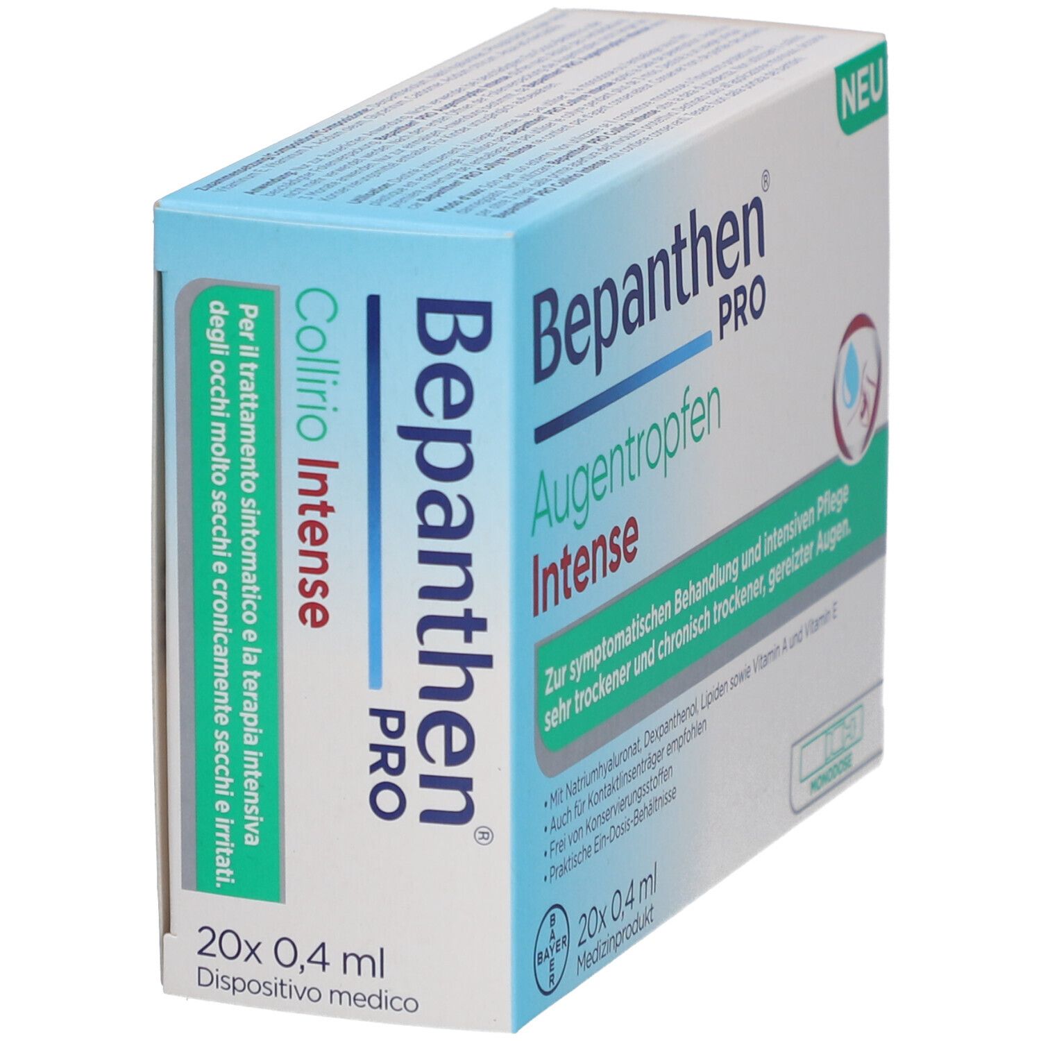 Bepanthen® Pro Augentropfen Intense Monodosen bei sehr trockenen Augen