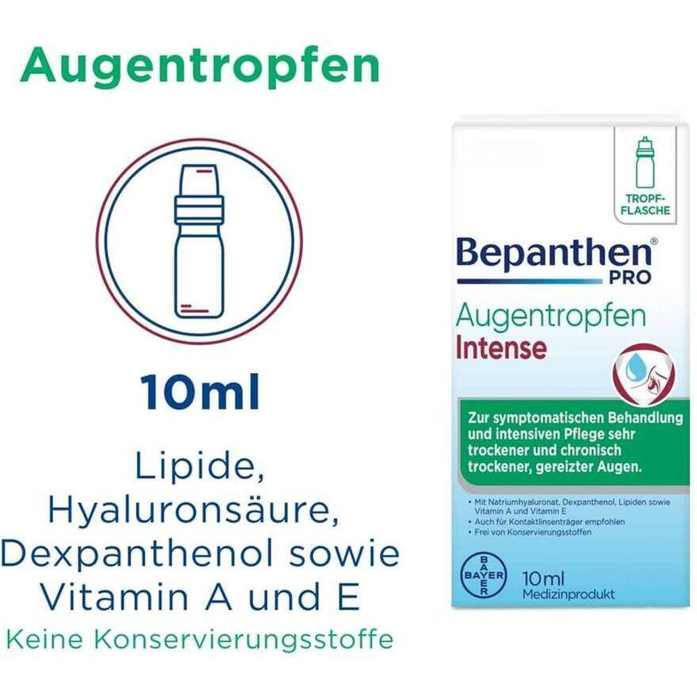 Bepanthen® Pro Augentropfen Intense Monodosen bei sehr trockenen Augen