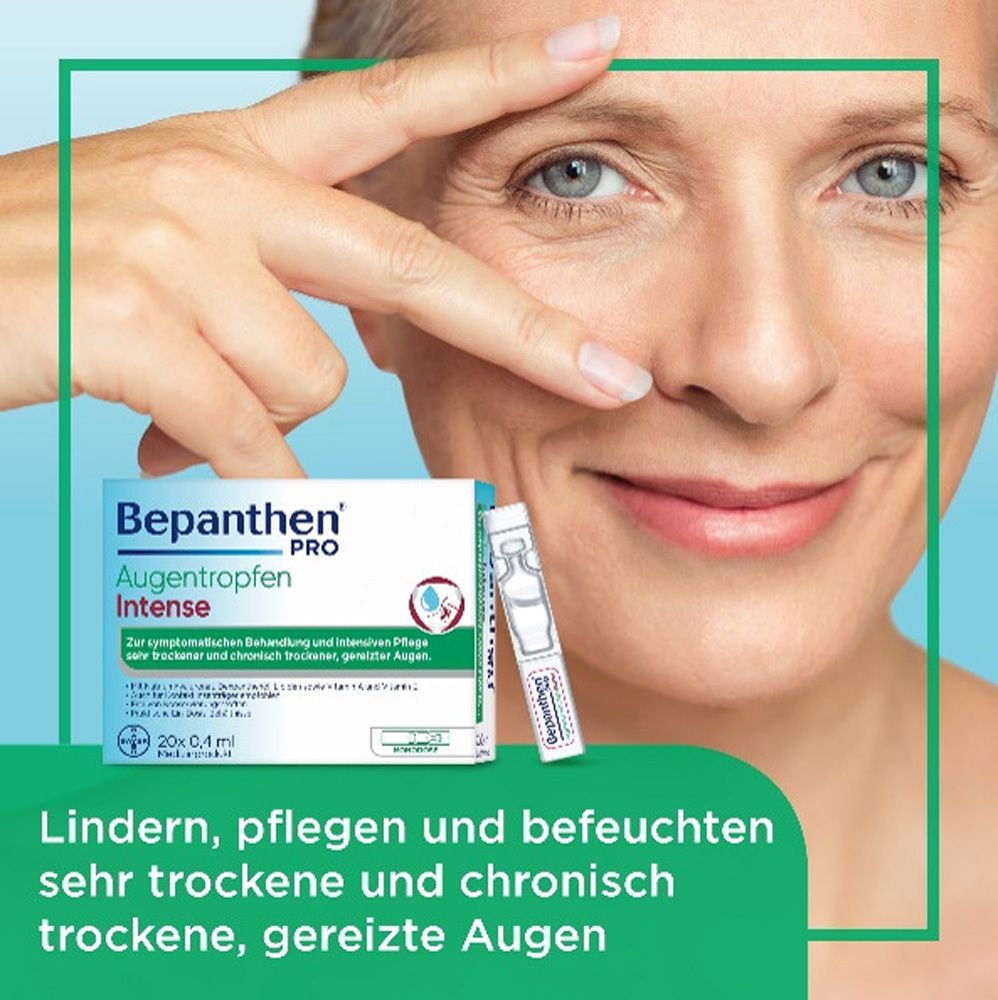 Augentropfen. Lipide, Hyaluronsäure, Dexpanthenol und Vitamine A und E. Keine Konservierungsstoffe.