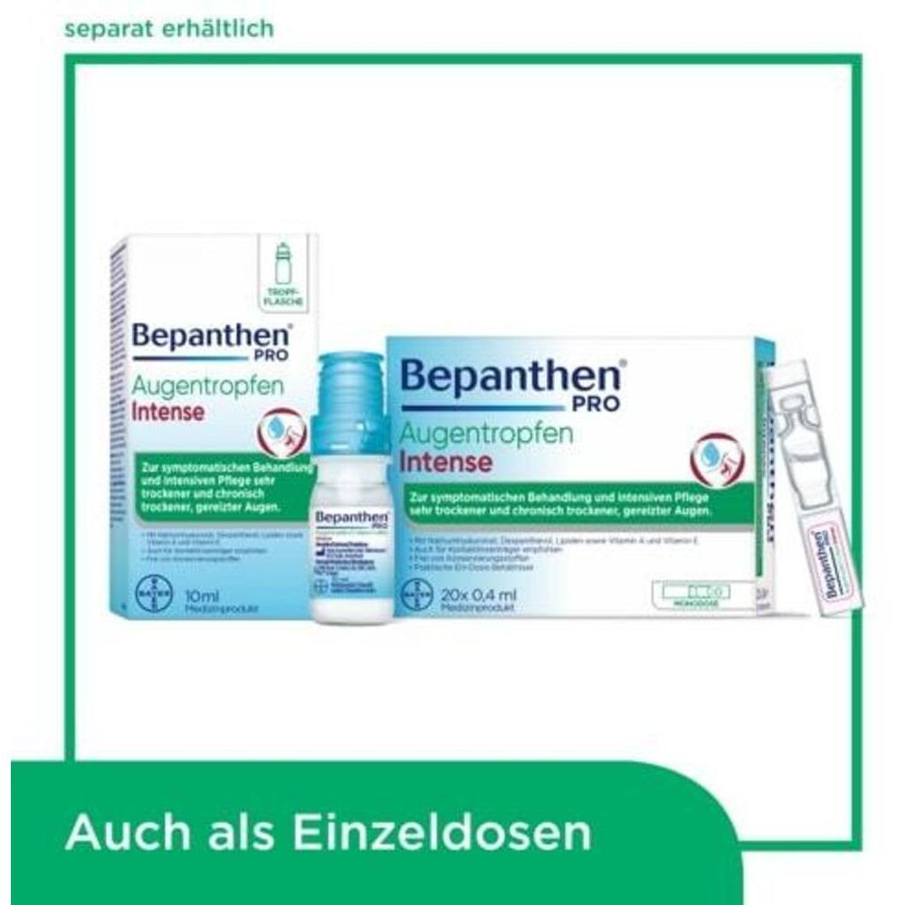 Bepanthen® Pro Augentropfen Intense Monodosen bei sehr trockenen Augen