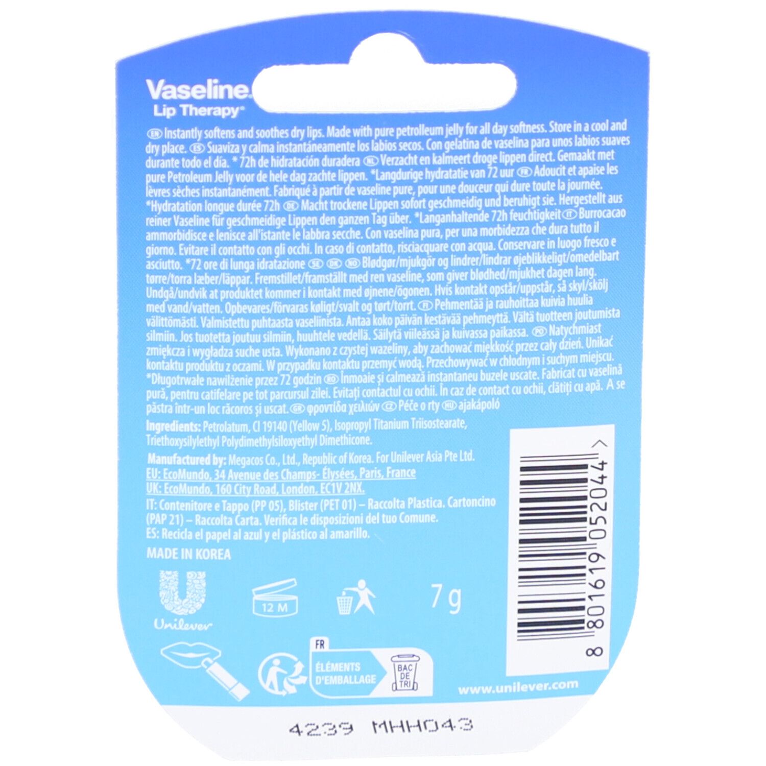 Vaseline Baume à lèvres original