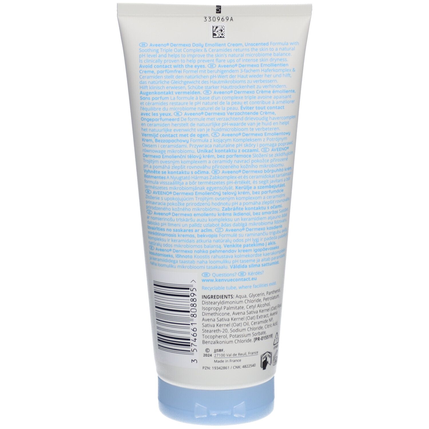 Aveeno® Dermexa Feuchtigkeitsspendende Emollientien Creme für trockene Haut