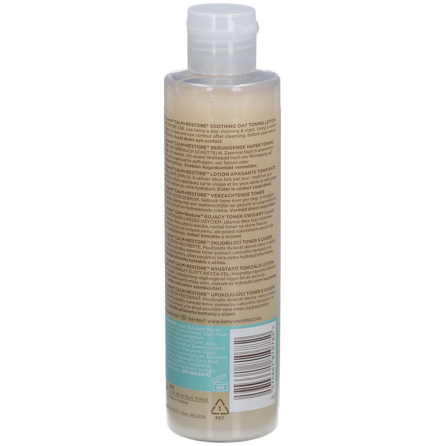 Aveeno® CALM+RESTORE Lotion tonifiante à l'avoine pour peaux sensibles, sans parfum