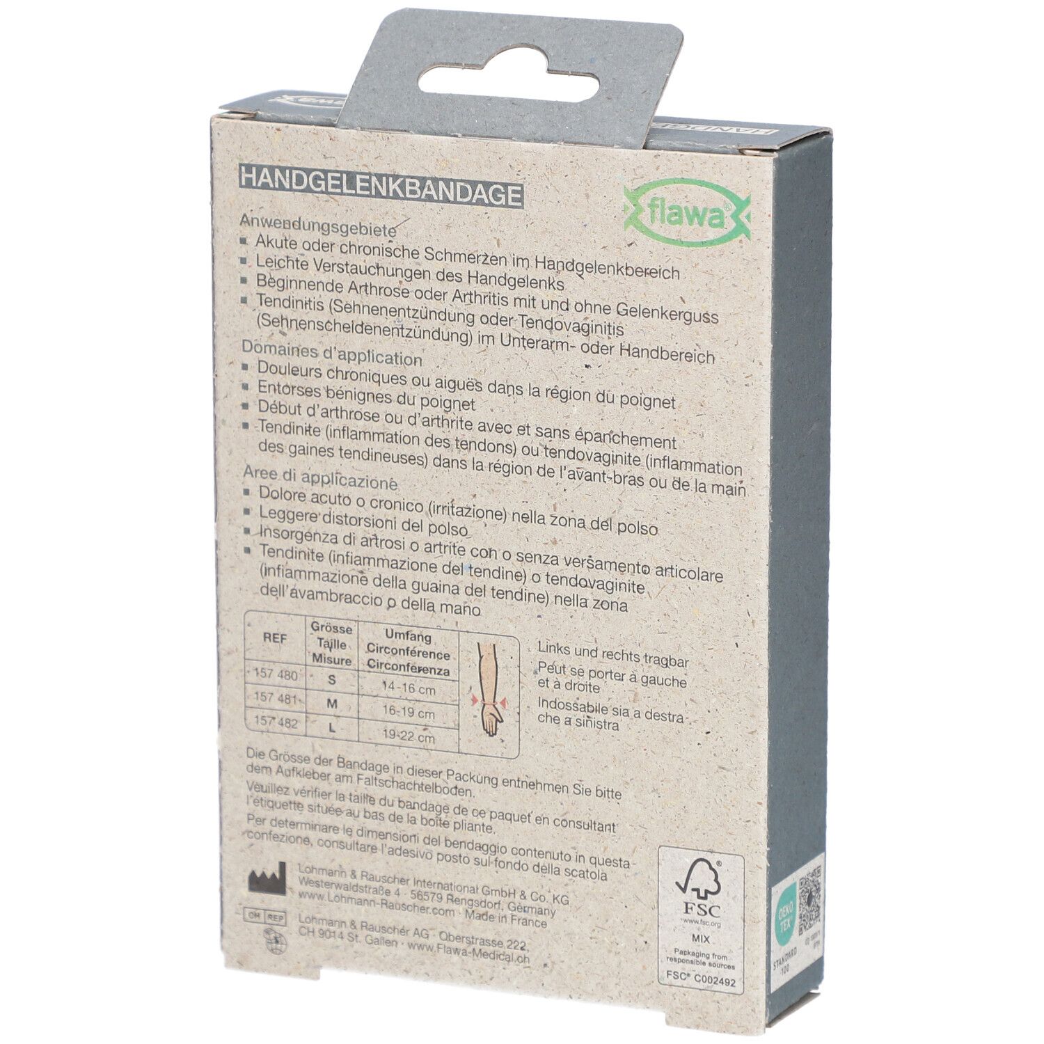 flawa® Handgelenkbandage Größe S