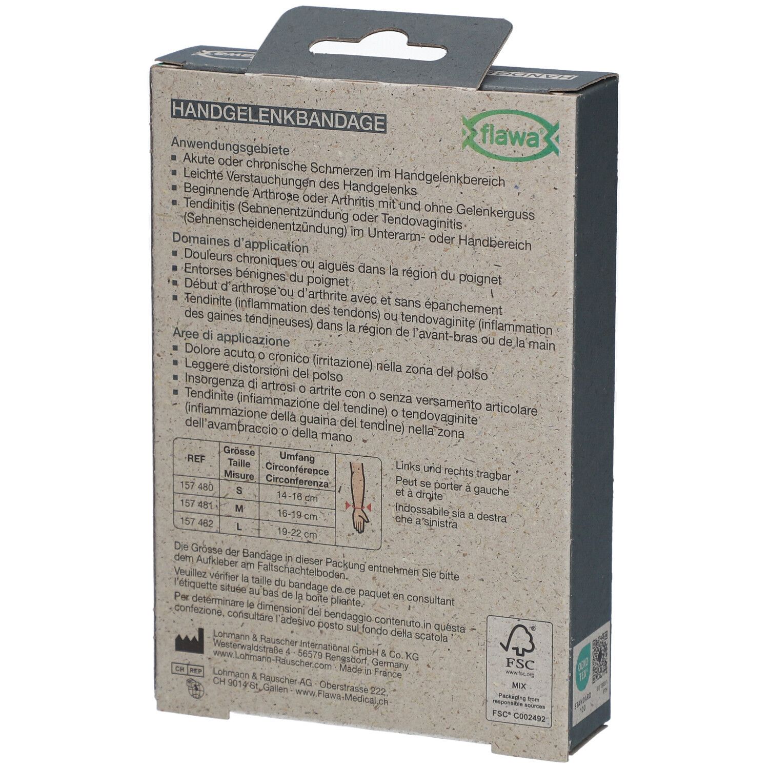 flawa® Handgelenkbandage Größe M