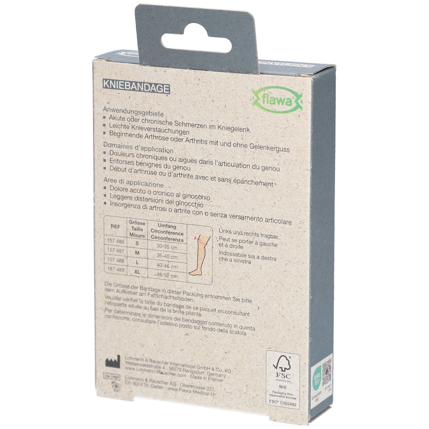 flawa® Bandage pour le genou taille L