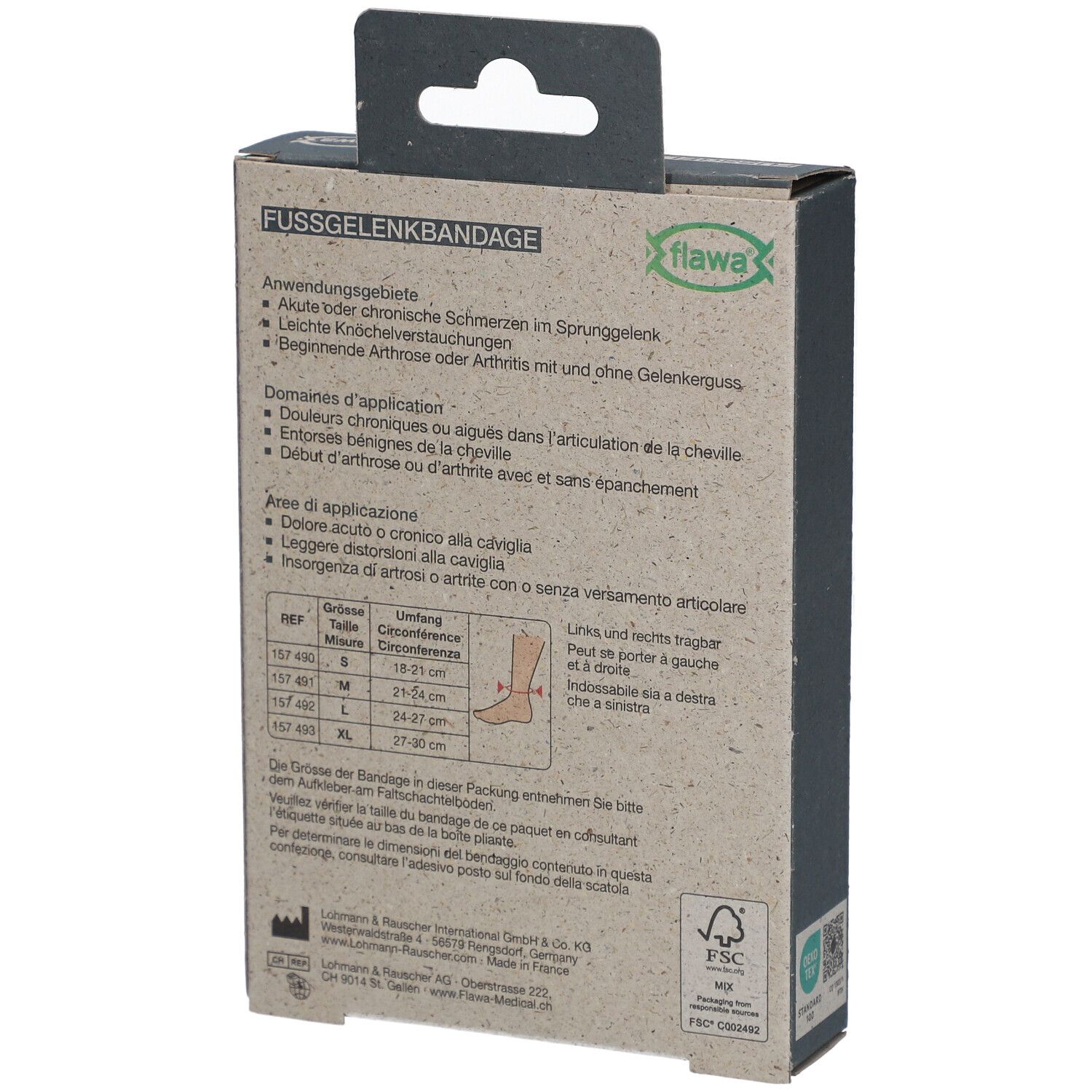 flawa® Knöchelbandage Größe S