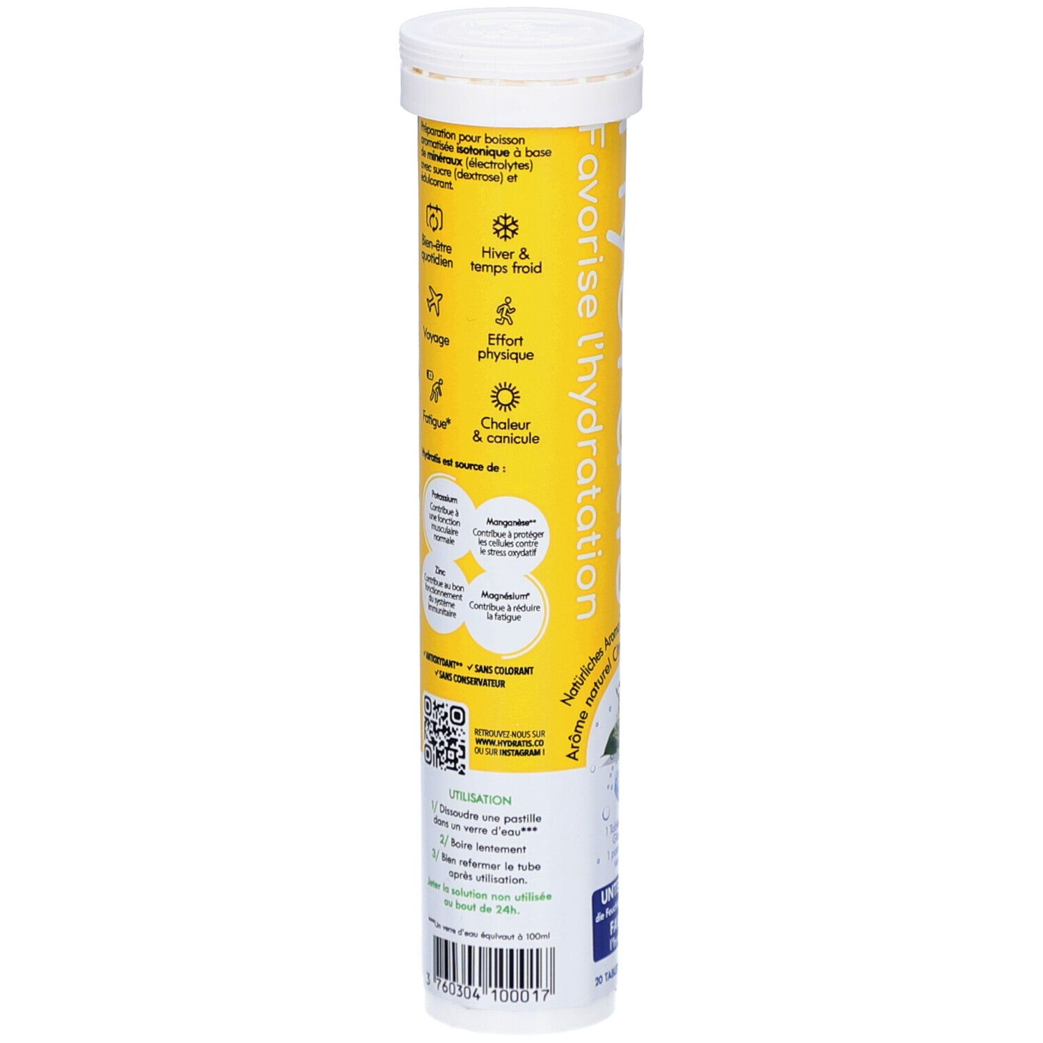 Rückseite der Verpackung mit Icons und Text. Enthält Informationen zu Anwendung und Inhaltsstoffen.