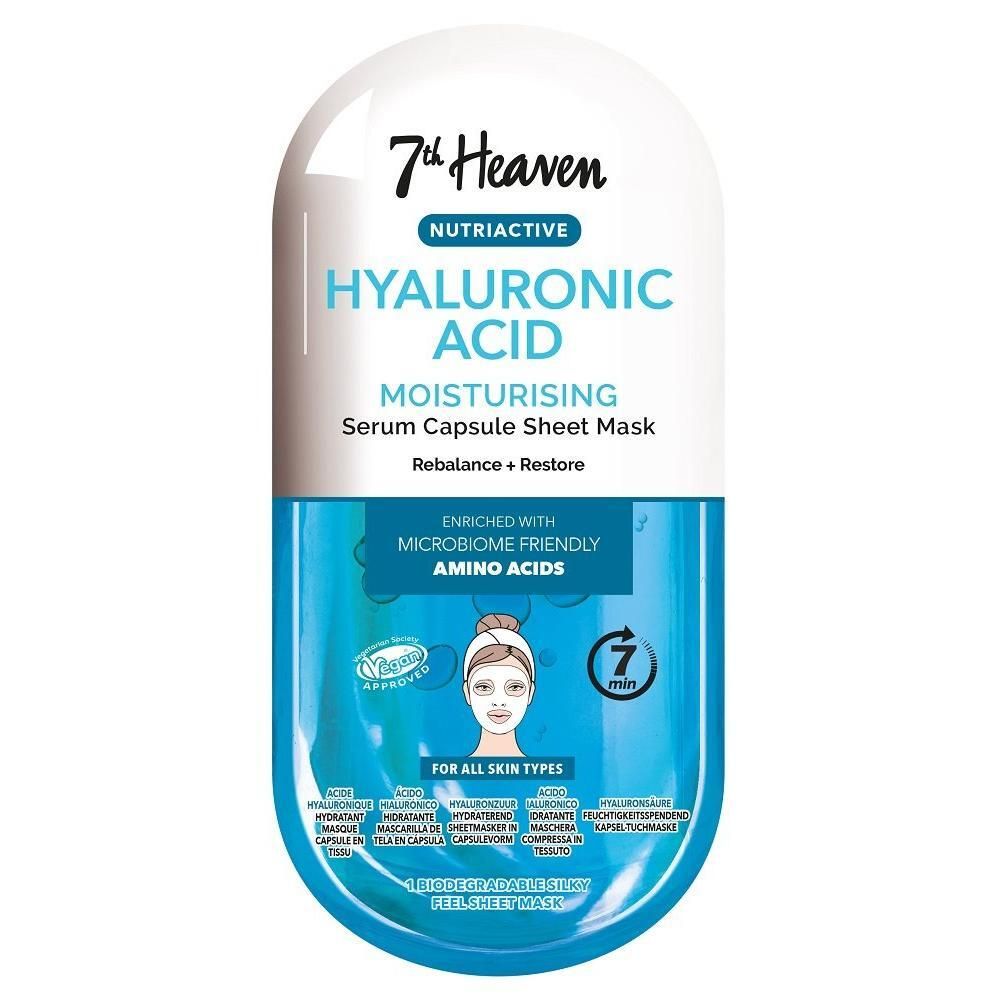 7th Heaven Hyaluron Säure Feuchtigkeitsspendende Serum Kapsel Tuchmaske.