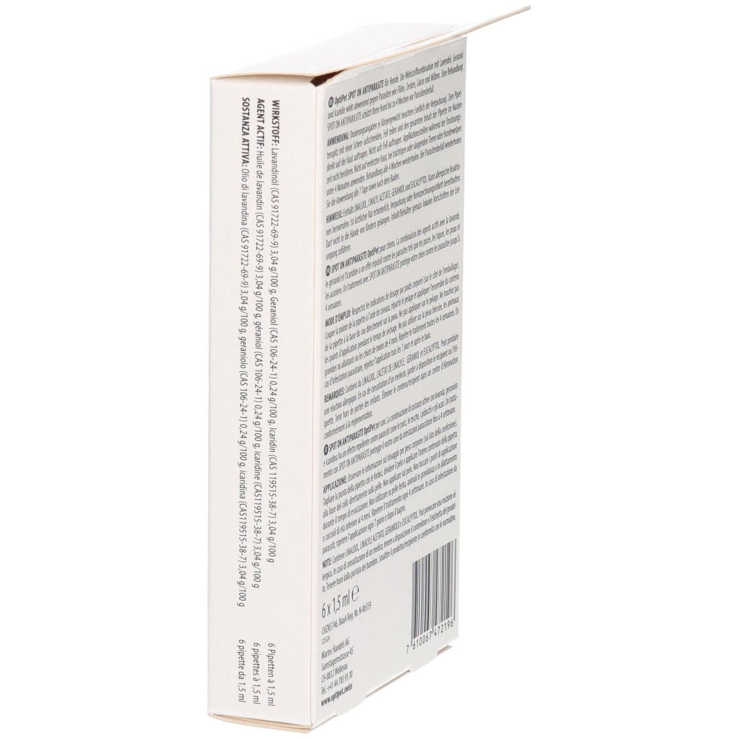 Oph-talVet Augentropfen für Tiere, 15ml, in Faltschachtel mit Pferdeabbildung.