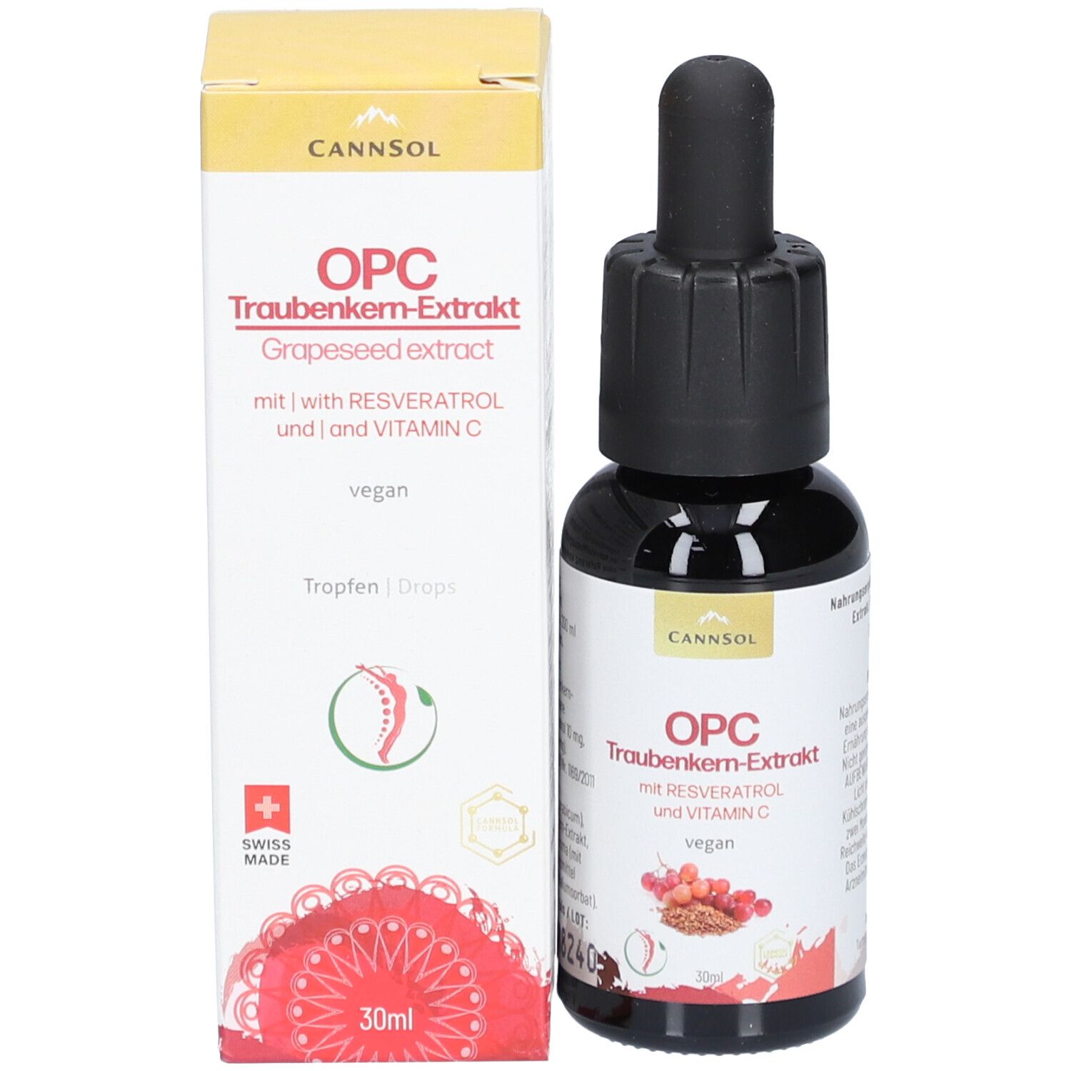 CANNSOL Traubenkernextrakt OPC mit Resveratrol und Vitamin C