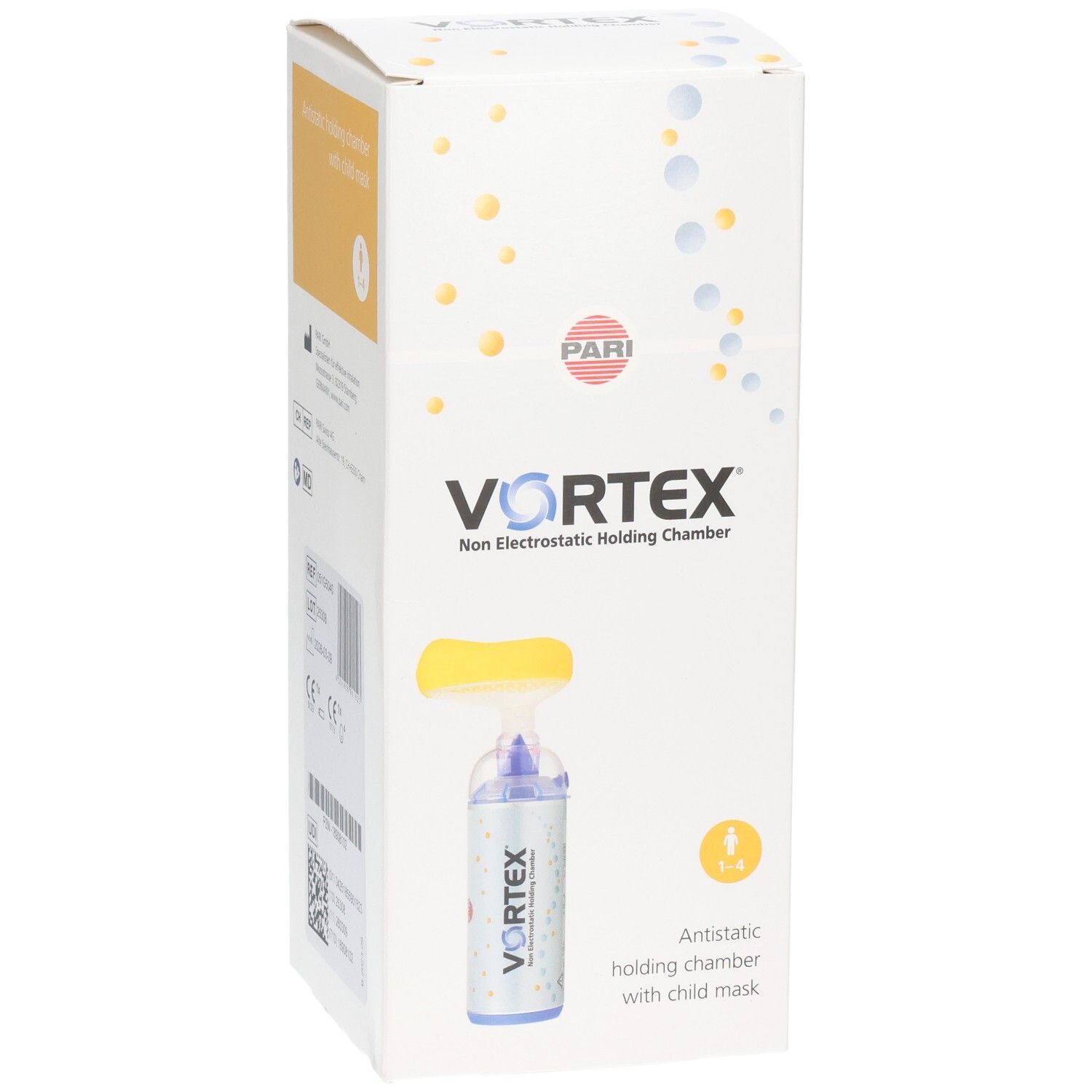 VORTEX® Inhalationsgerät mit Maske für Kinder. Antistatische Inhalationskammer.