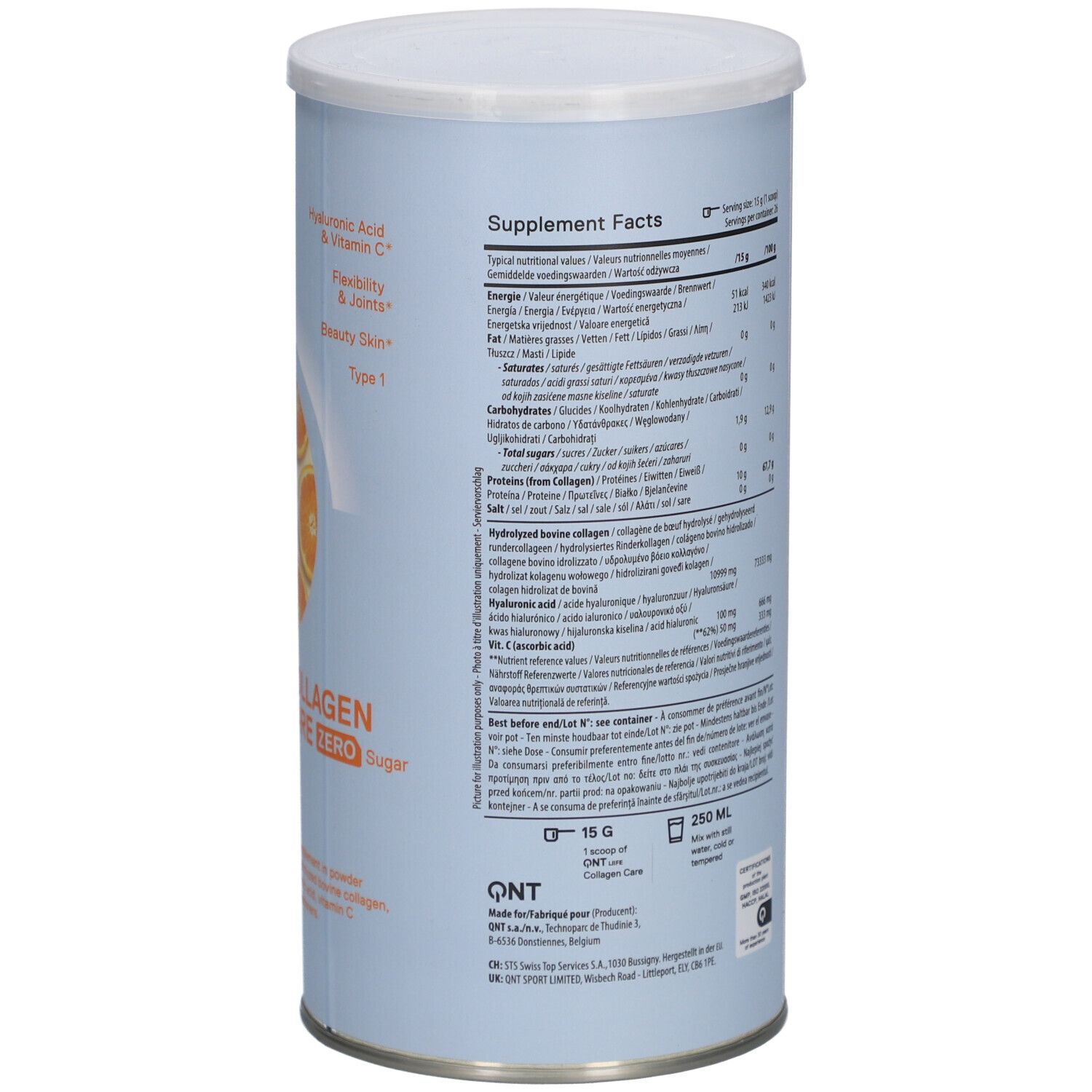 QNT Kollagenpflege Zero Sugar Orange