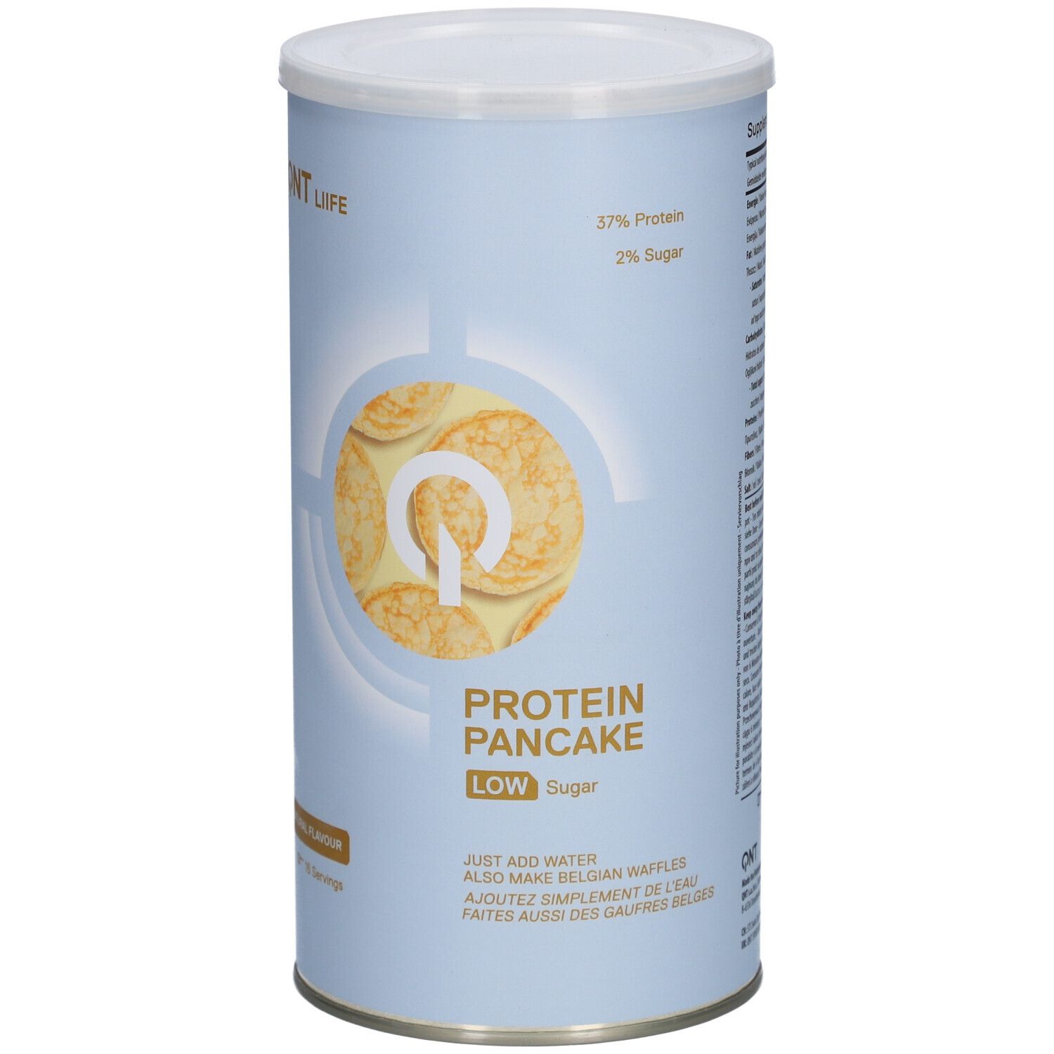 QNT Protein-Pfannkuchen Niedriger Zuckergehalt | Natürlicher Geschmack
