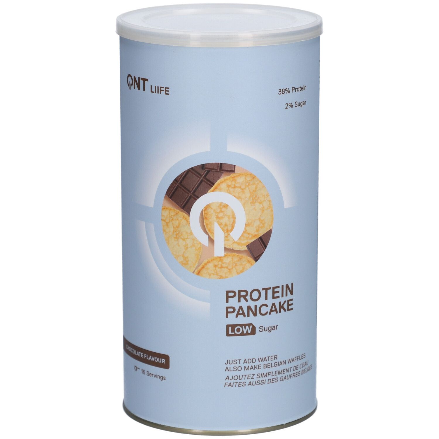 QNT Protein-Pfannkuchen mit niedrigem Zuckergehalt | Schokoladengeschmack
