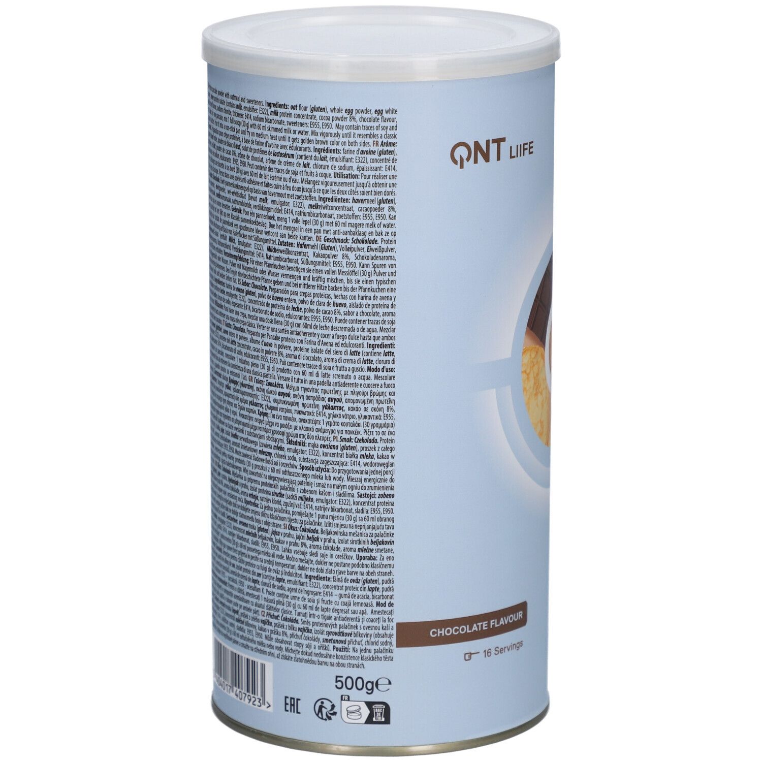 QNT Protein-Pfannkuchen mit niedrigem Zuckergehalt | Schokoladengeschmack