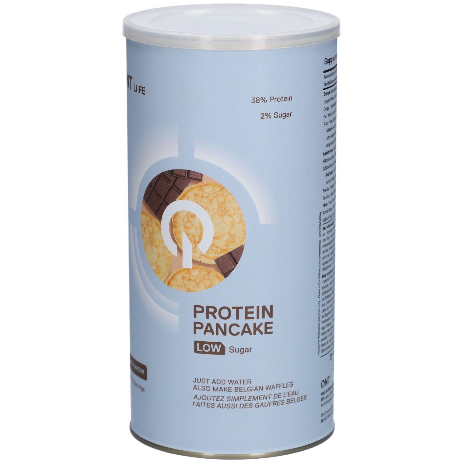 QNT Protein-Pfannkuchen mit niedrigem Zuckergehalt | Schokoladengeschmack