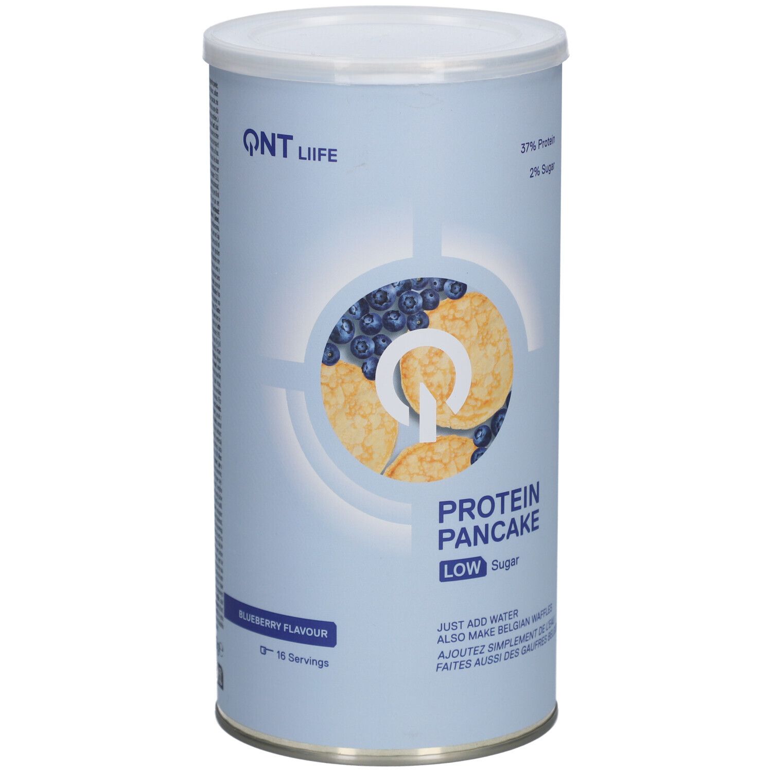 QNT Protein-Pfannkuchen mit niedrigem Zuckergehalt | Heidelbeergeschmack