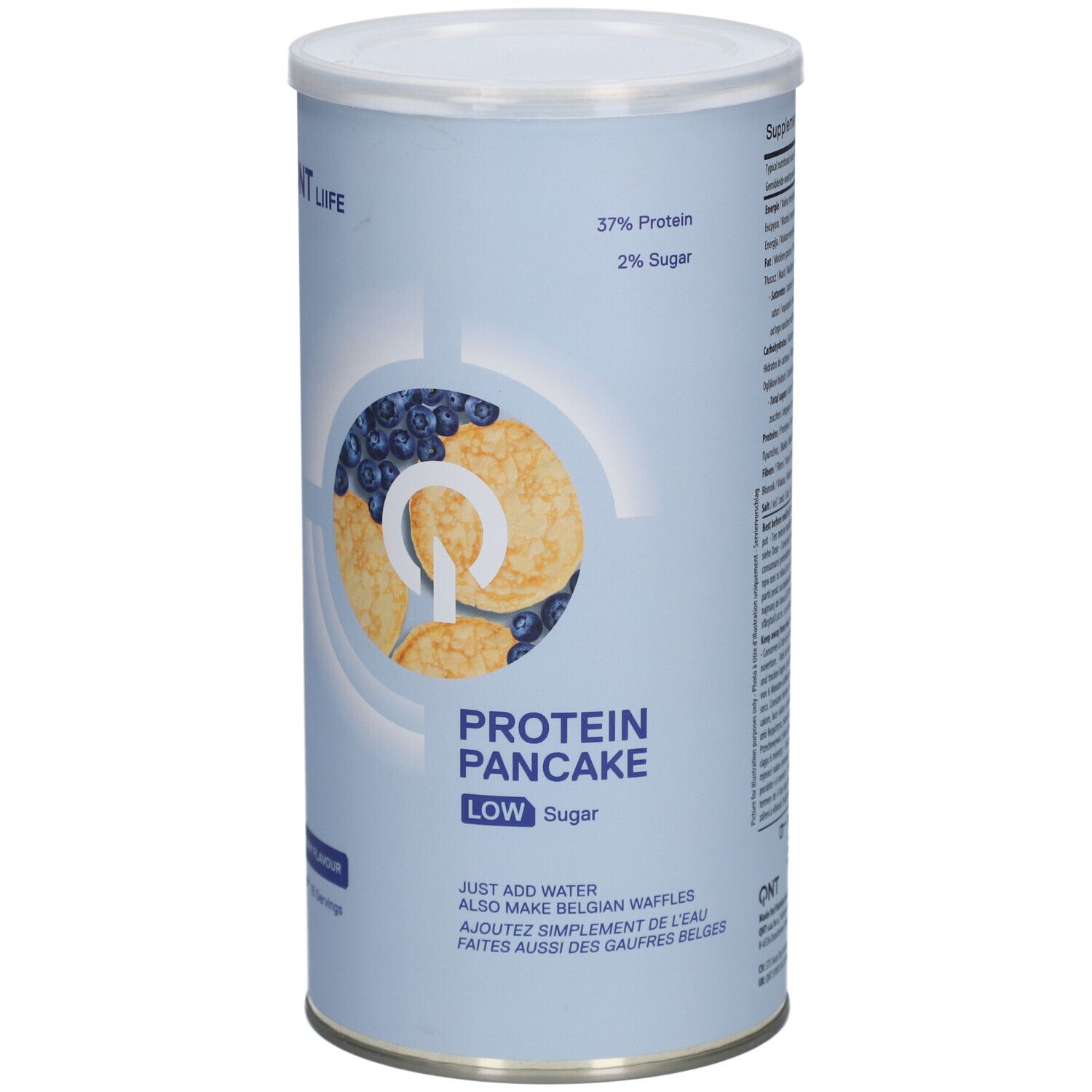 QNT Protein-Pfannkuchen mit niedrigem Zuckergehalt | Heidelbeergeschmack