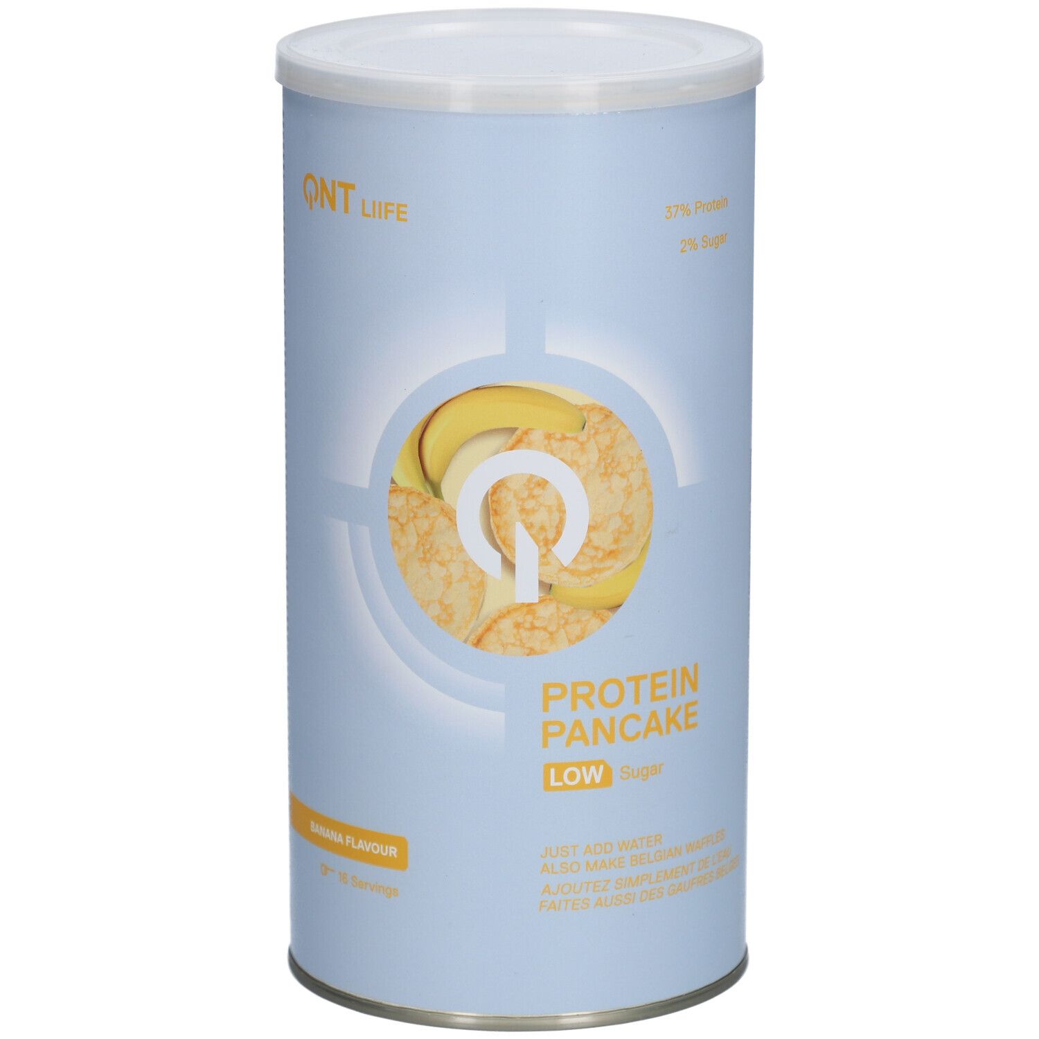 QNT Protein-Pfannkuchen mit wenig Zucker | Bananengeschmack