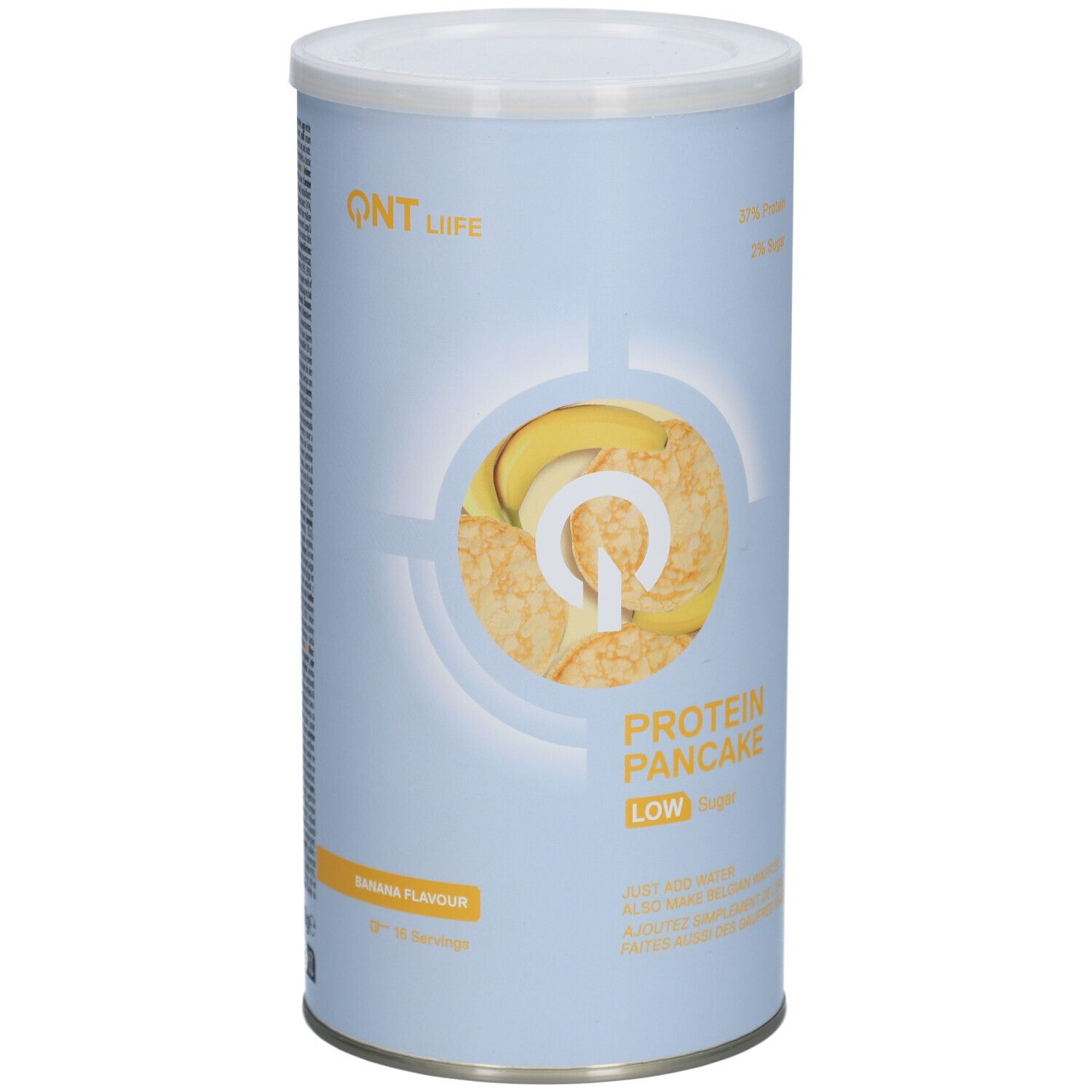 QNT Protein-Pfannkuchen mit wenig Zucker | Bananengeschmack