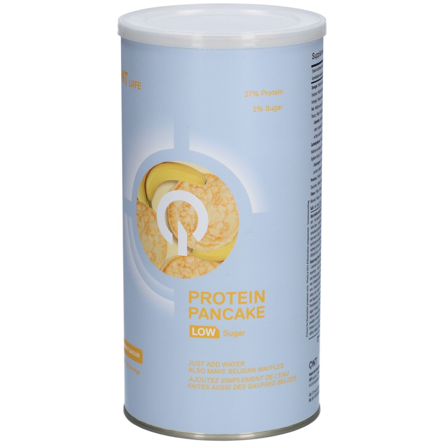 QNT Protein-Pfannkuchen mit wenig Zucker | Bananengeschmack