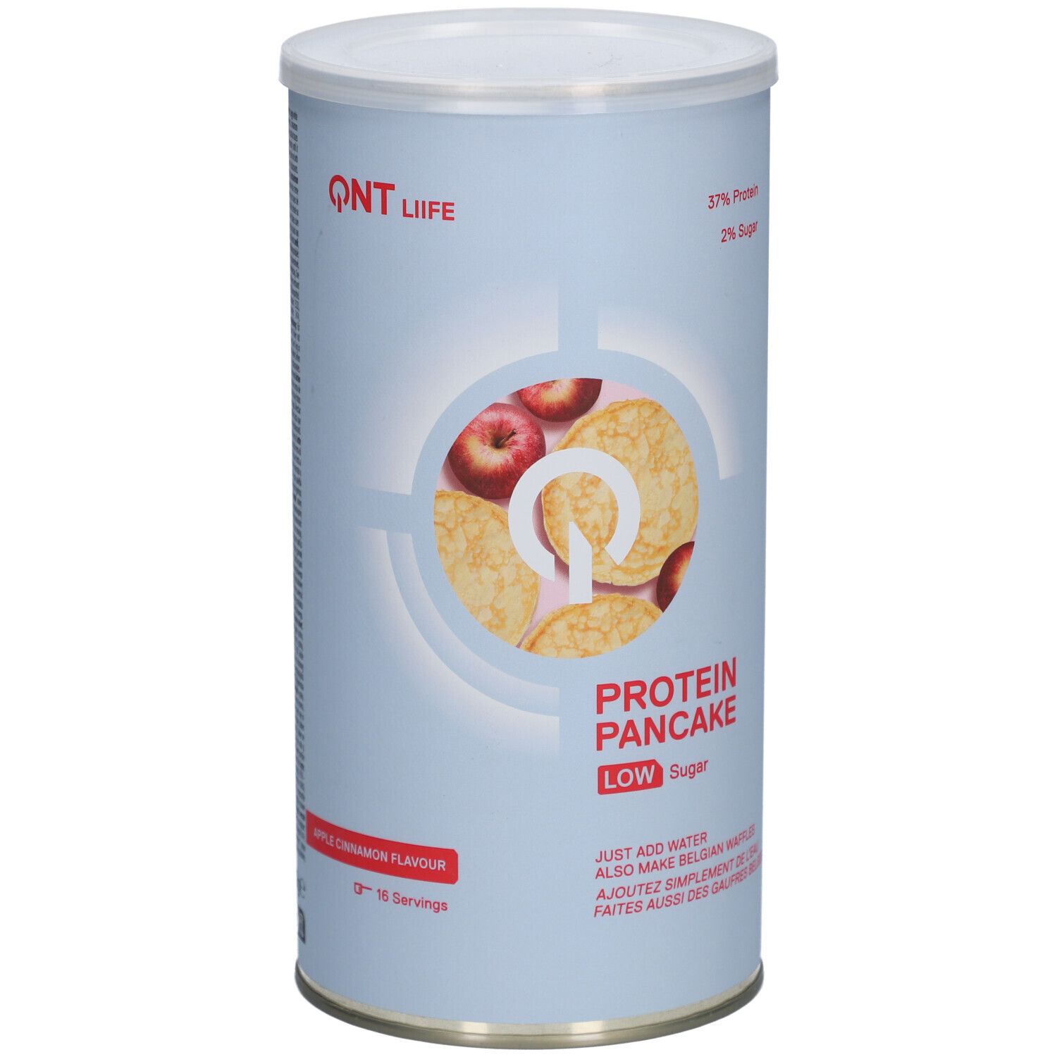 QNT Protein-Pfannkuchen mit wenig Zucker | Apfel-Zimt-Geschmack