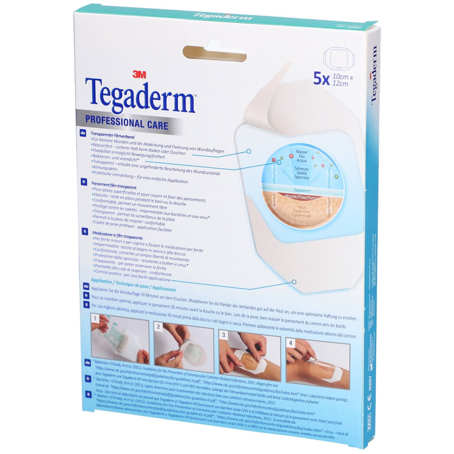 3M Tegaderm™ Pansement film transparent 10 cm x 12 cm