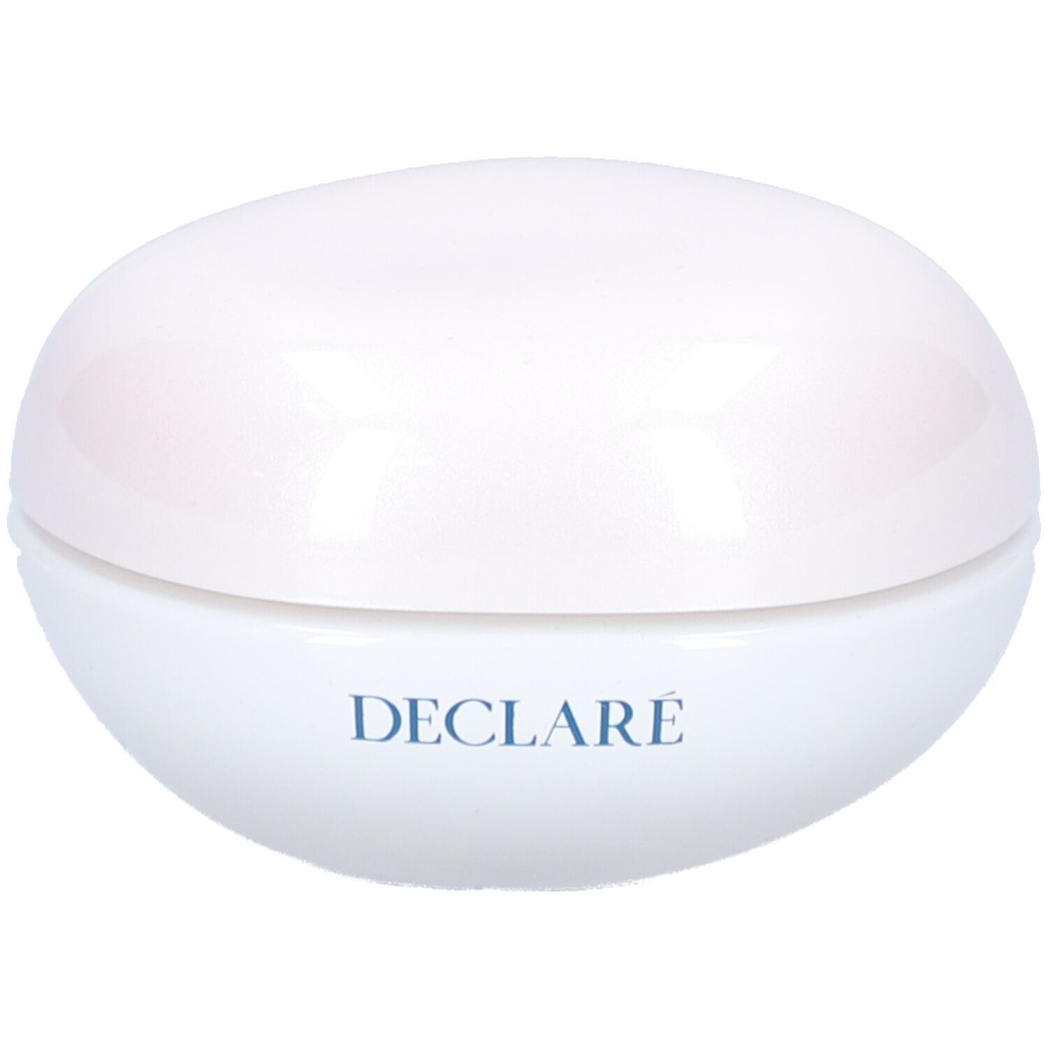 Pot blanc avec couvercle. Inscription: DECLARE.