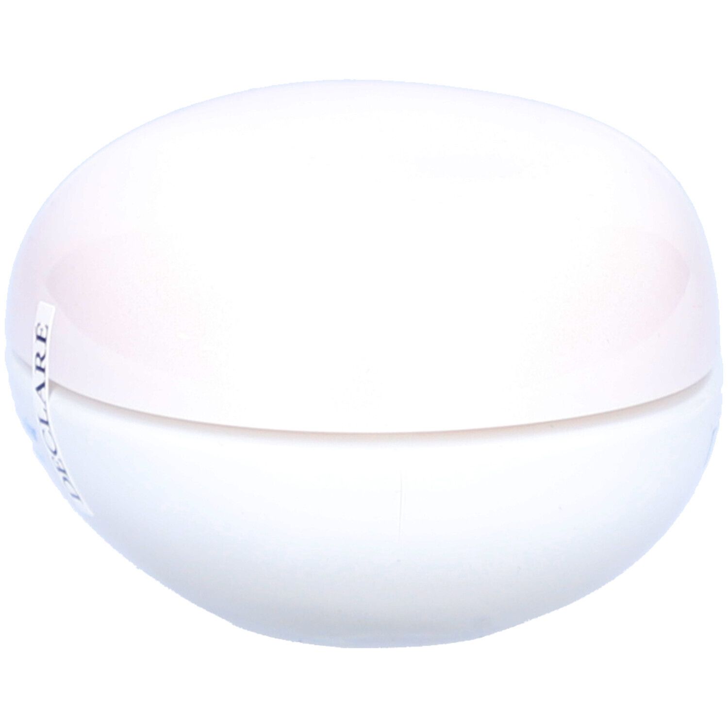 Pot blanc avec couvercle. Inscription: DECLARE.