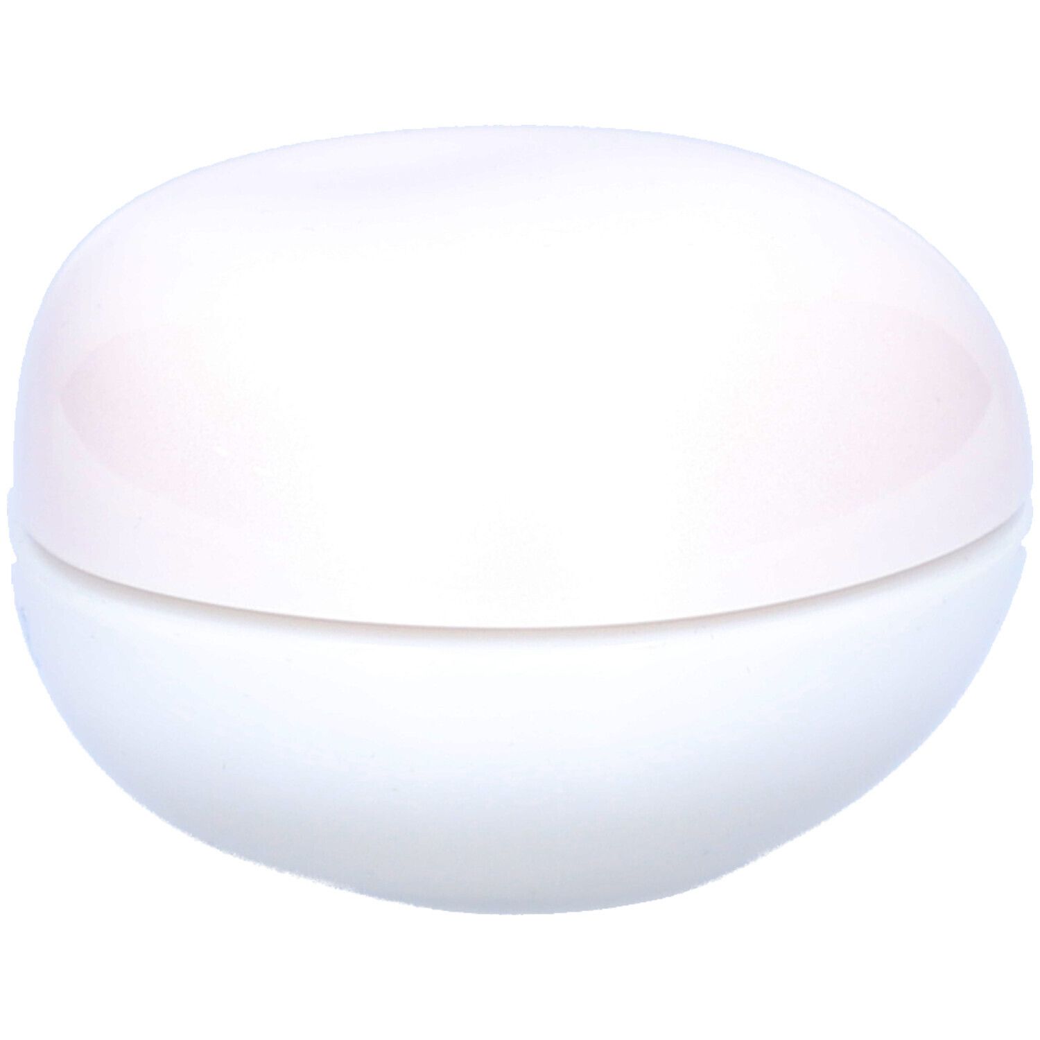 Pot blanc avec couvercle.