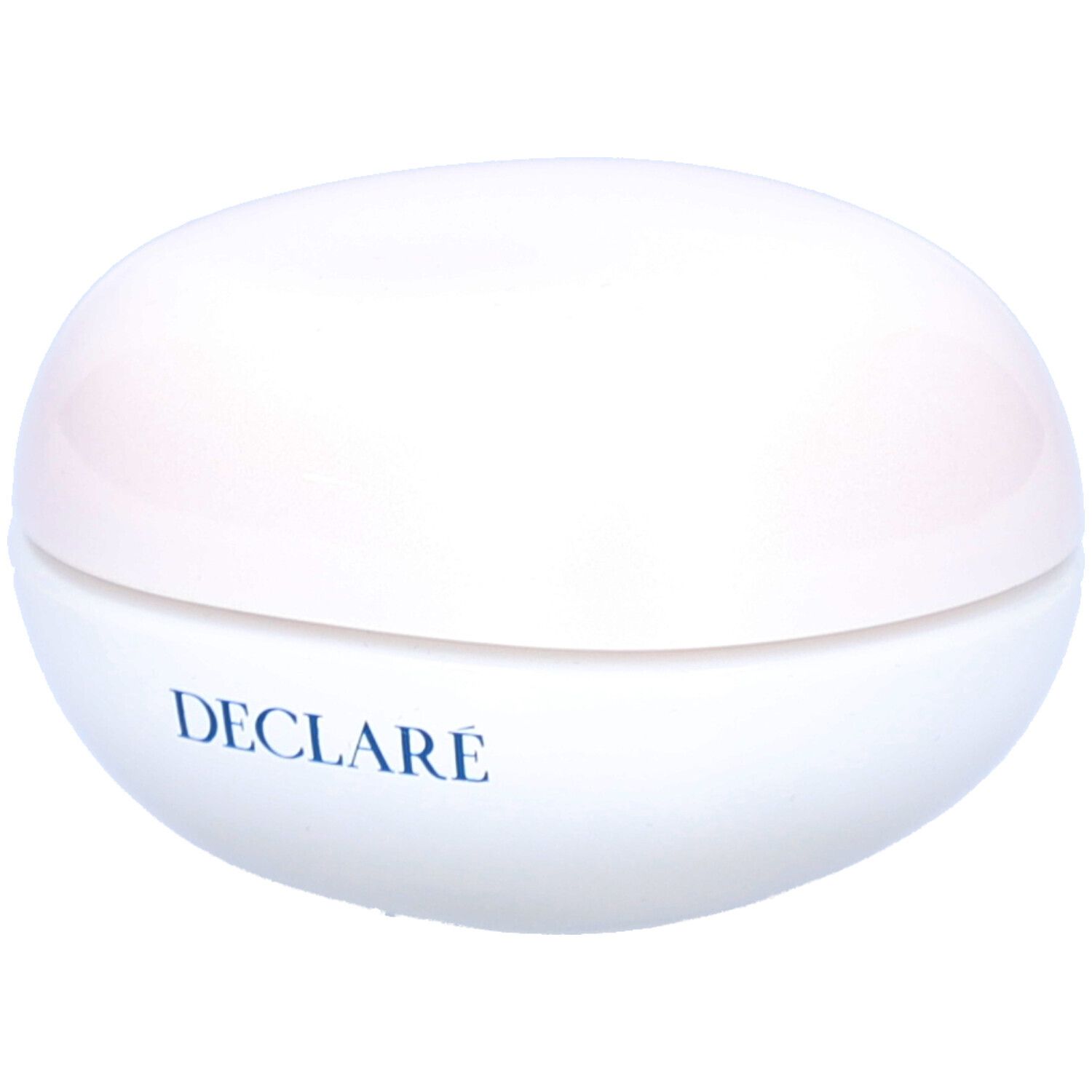 Pot blanc avec couvercle. Inscription: DECLARE.