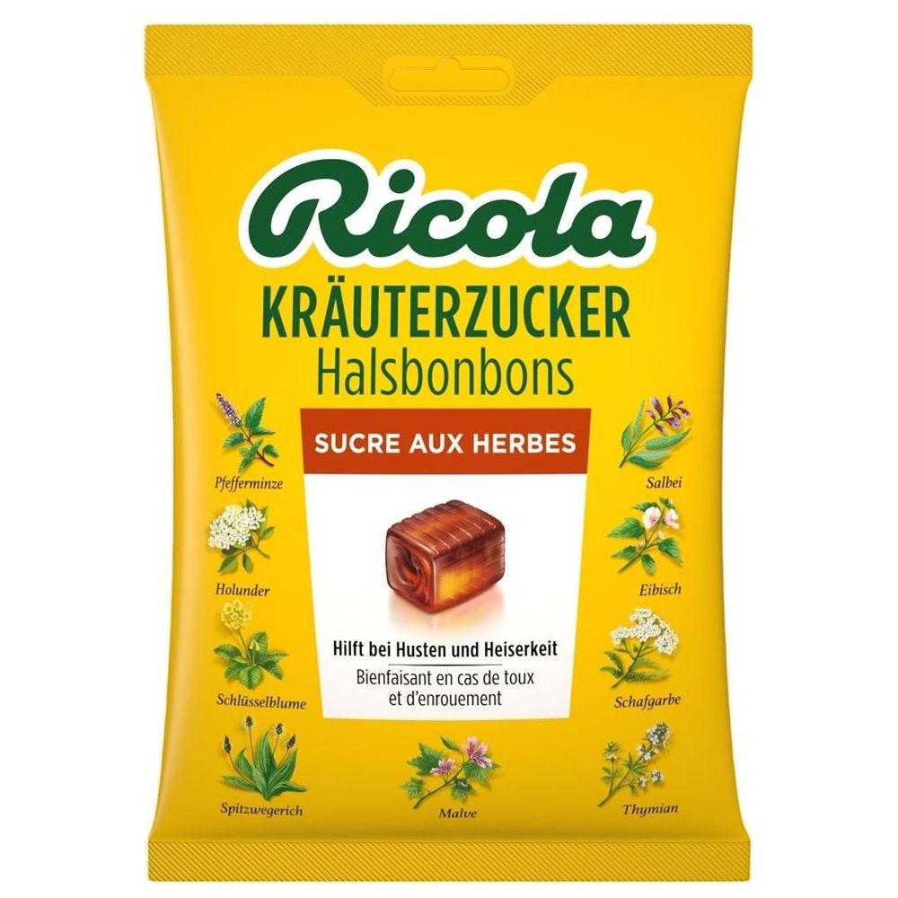 RICOLA Halsbonbons Kräuterzucker Btl 83 g