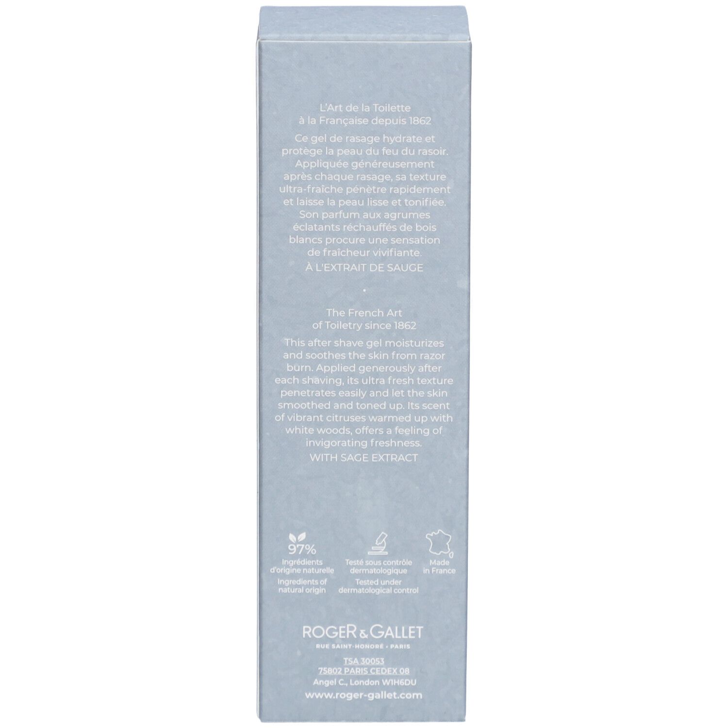 Roger & Gallet Cologne Twist Gel après-rasage