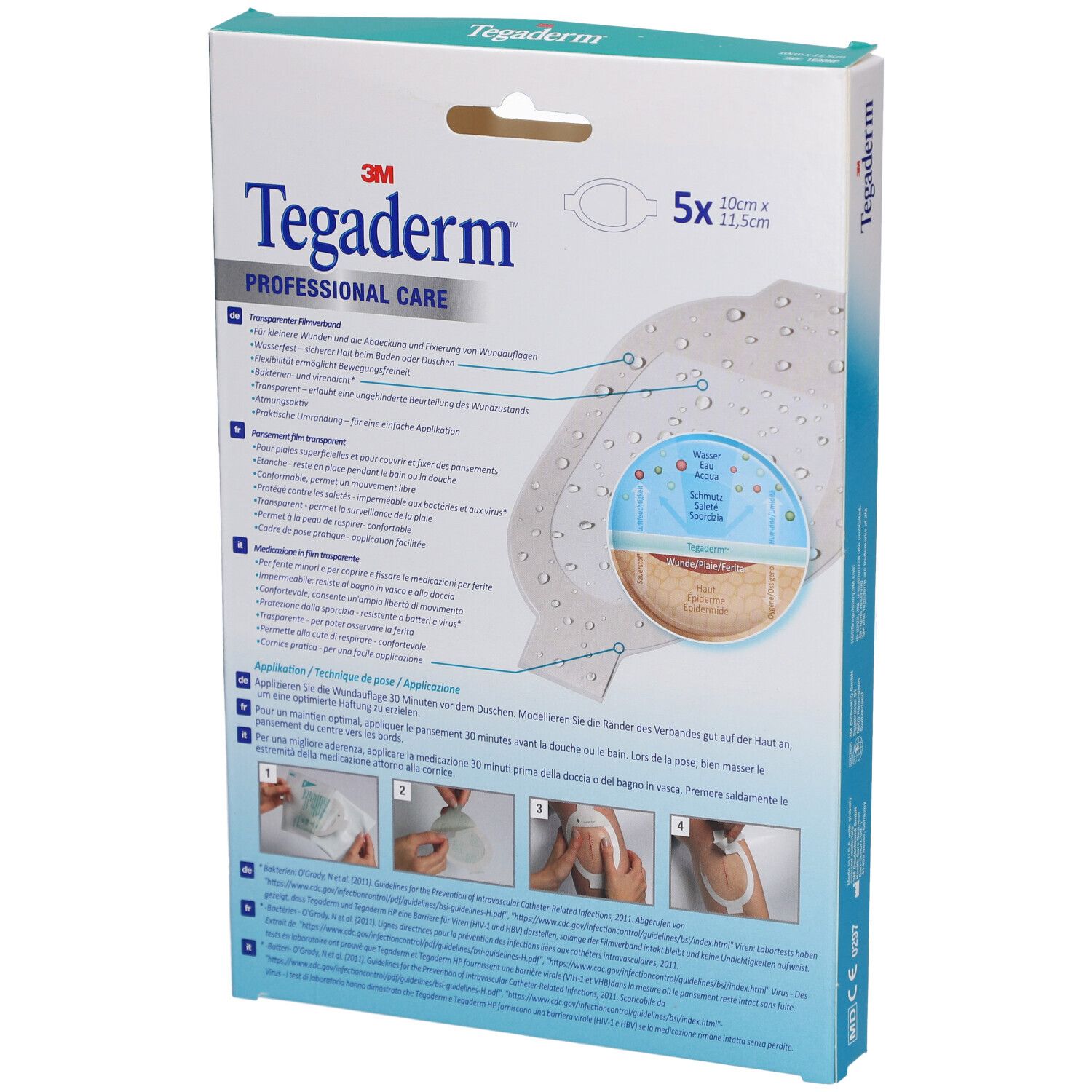 3M TEGADERM Pansement film transparent 10 x 11,5 cm