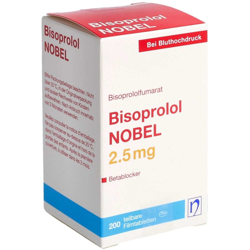BISOPROLOL NOBEL Filmtabl 2.5 mg Ds 200 Stk