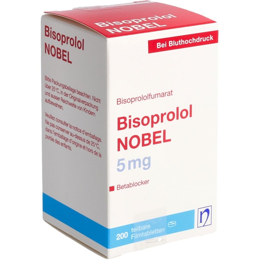 BISOPROLOL NOBEL Filmtabl 5 mg Ds 200 Stk