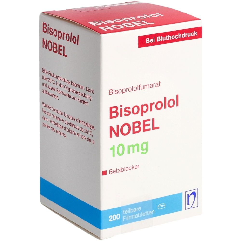BISOPROLOL NOBEL Filmtabl 10 mg Ds 200 Stk