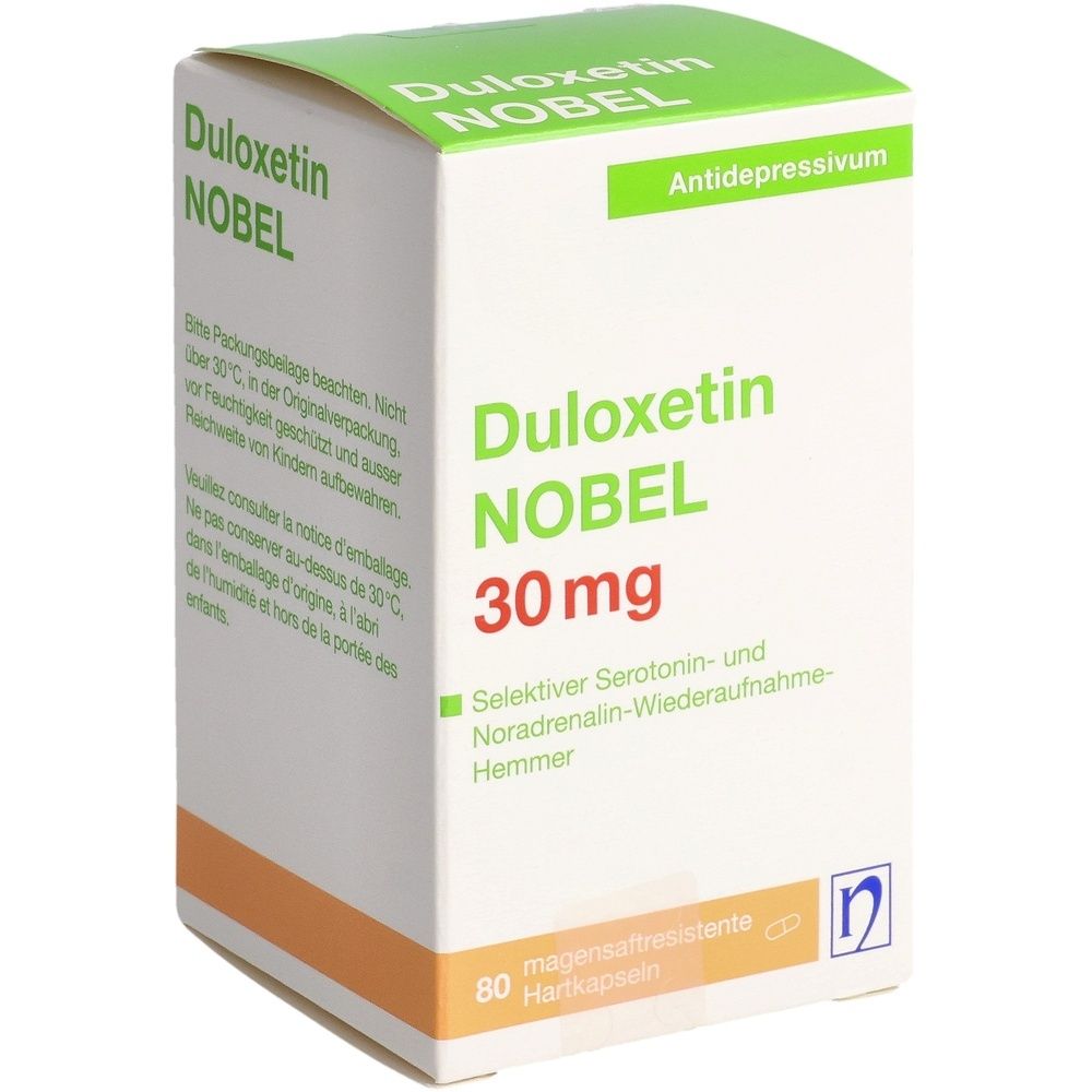 DULOXETIN NOBEL Kaps 30 mg Ds 80 Stk