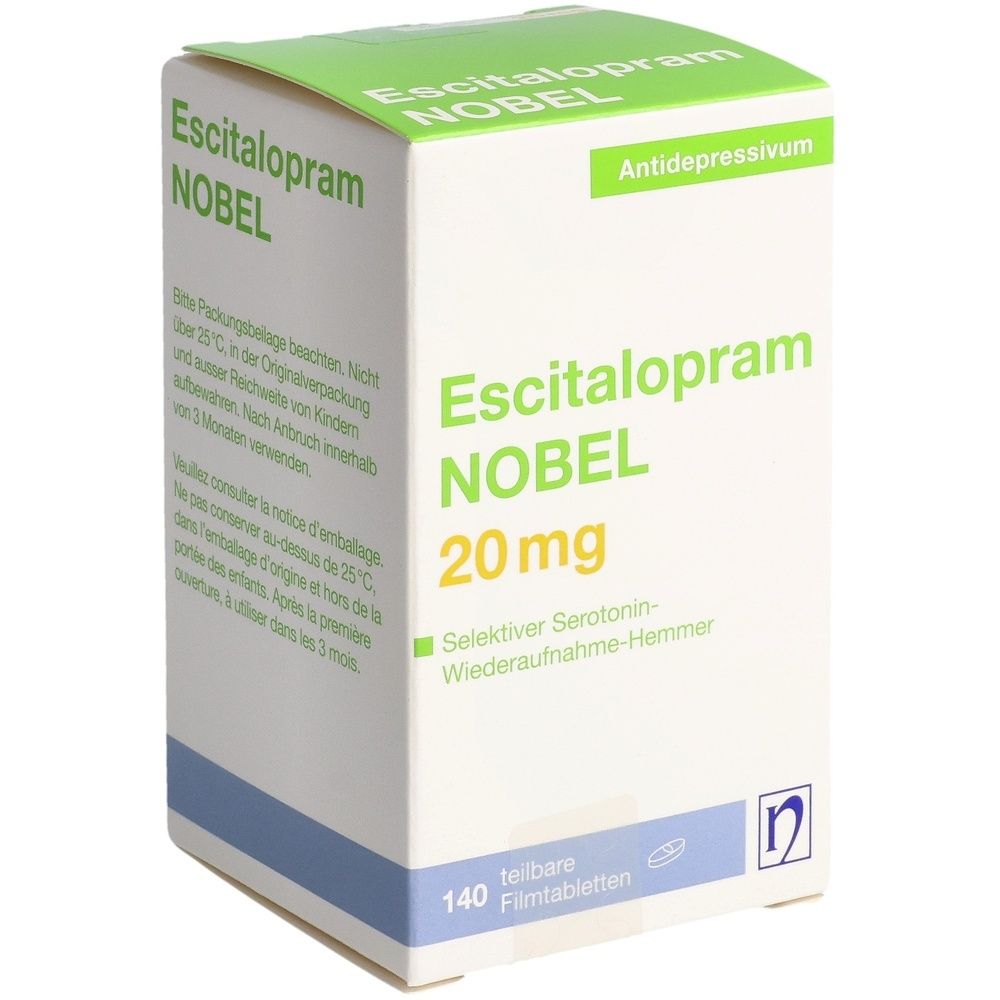 ESCITALOPRAM NOBEL Filmtabl 20 mg Ds 140 Stk
