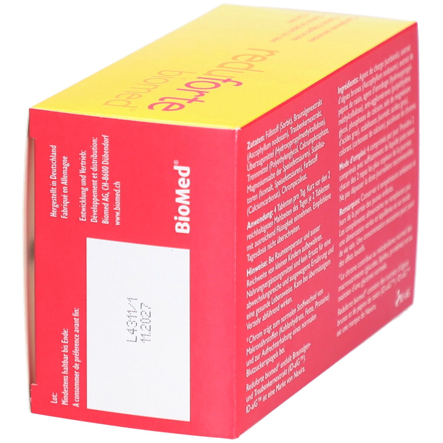 Reduforte Biomed NEM – 120 Tabletten zur Stoffwechsel- und Blutzuckerregulierung