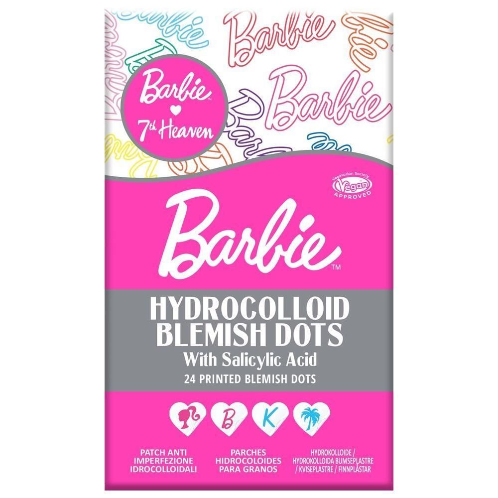7th Heaven Barbie Hydrocolloid Blemish Dots mit Salicylsäure, 24 Stück.