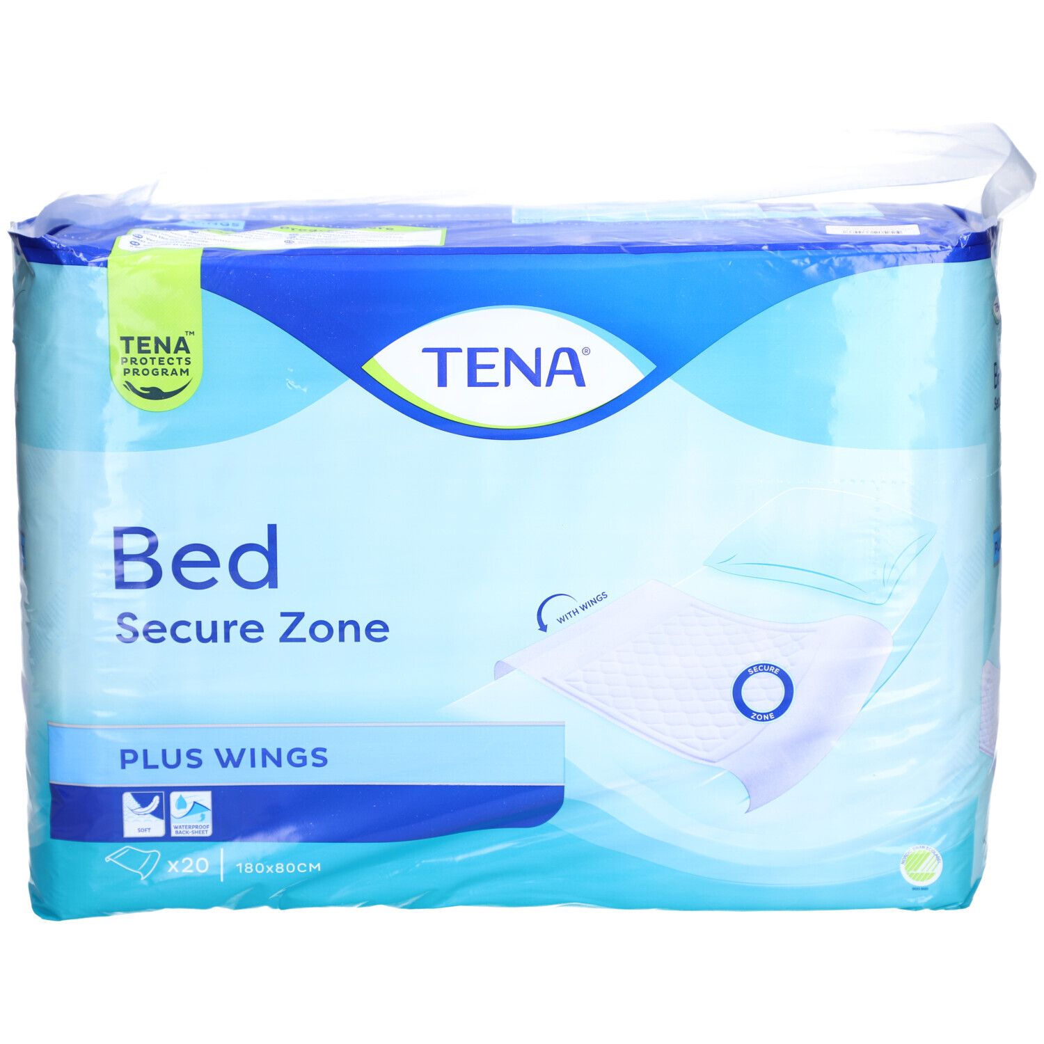 TENA Bed Secure Zone Plus Wings - Protection de lit