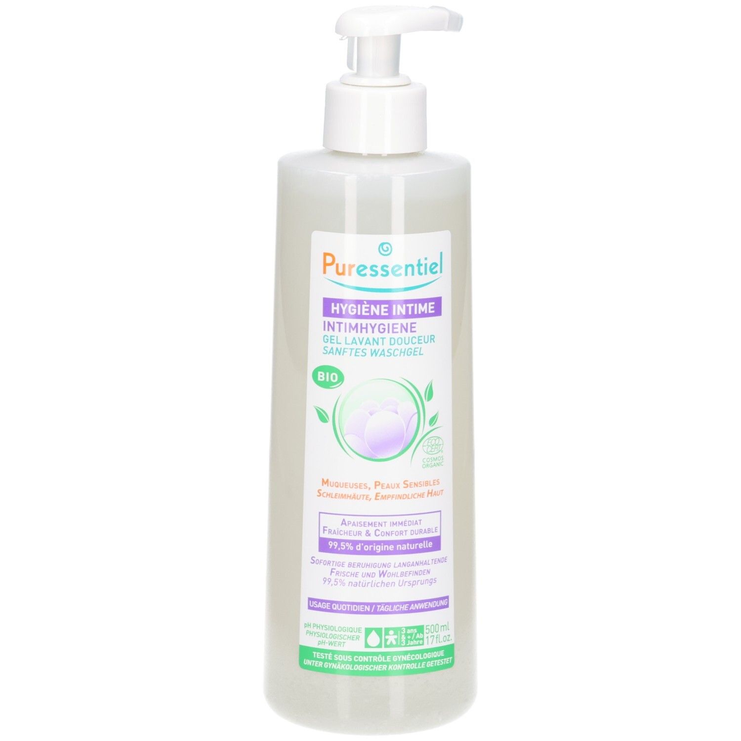 Puressentiel Intimhygiene Waschgel mit Spender.